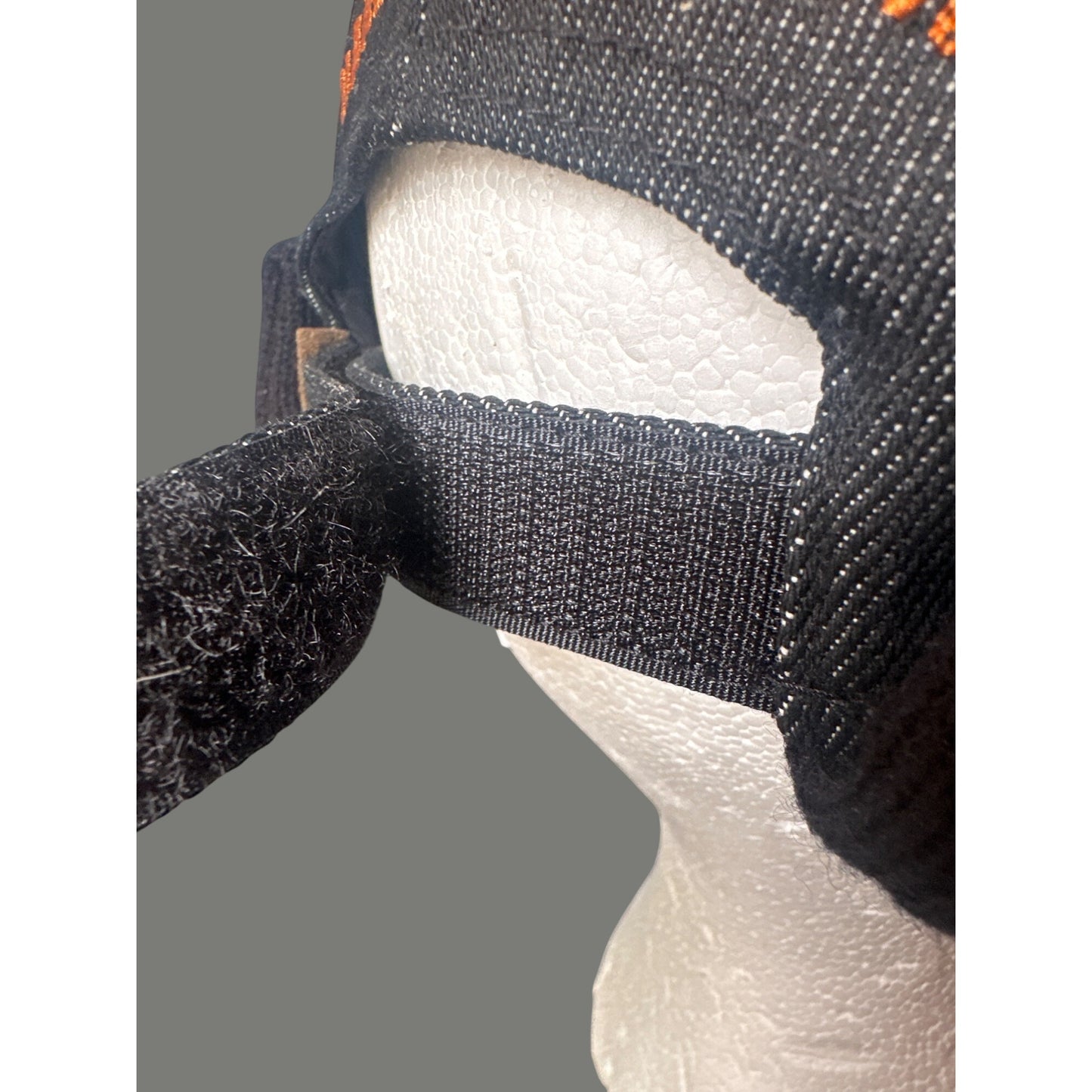 Harley-Davidson Black Denim Wool Motorcycle skull Cap beanie "Ride" adjustable