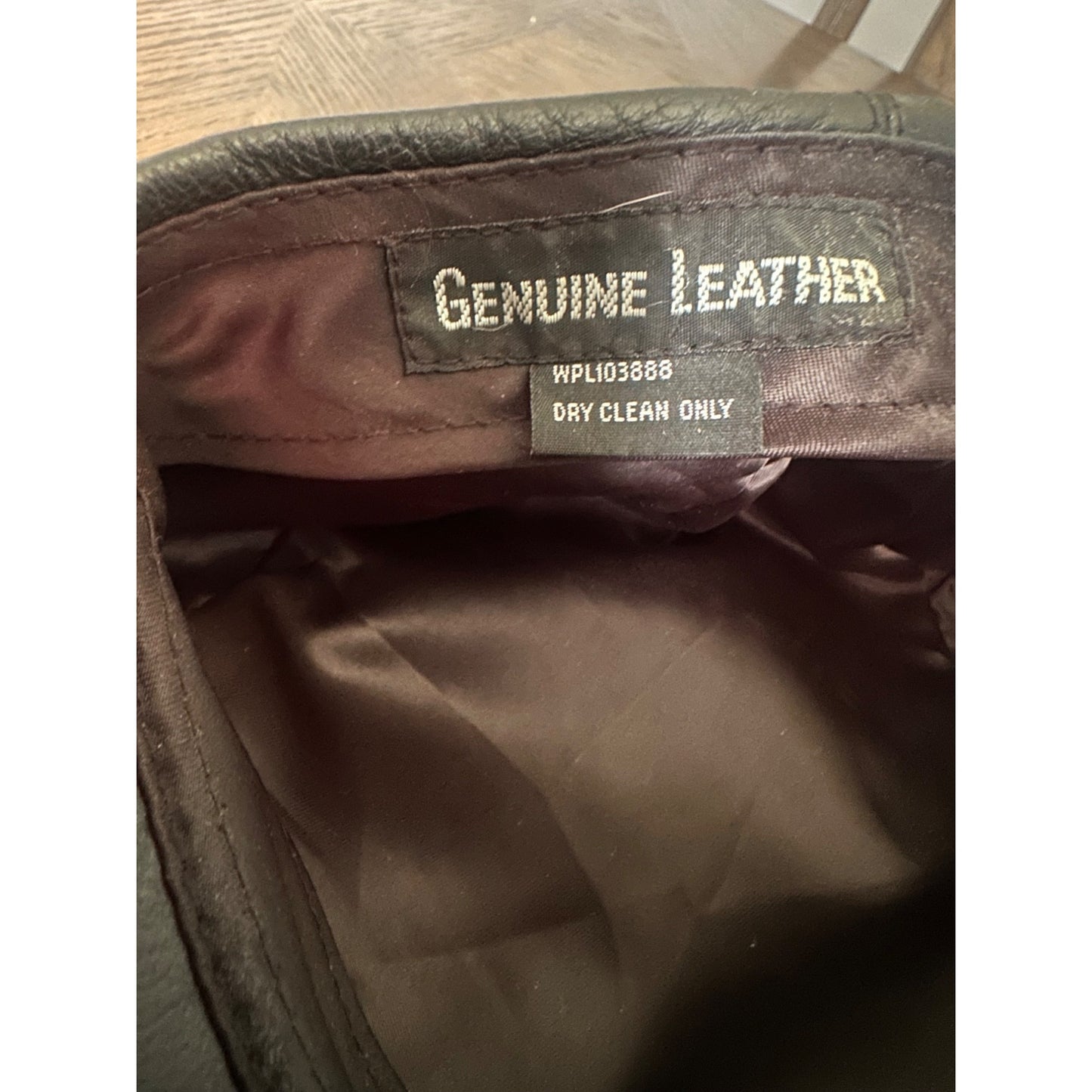 Genuine Leather Newsboy Cap By A. Adams & Spire size Medium Black