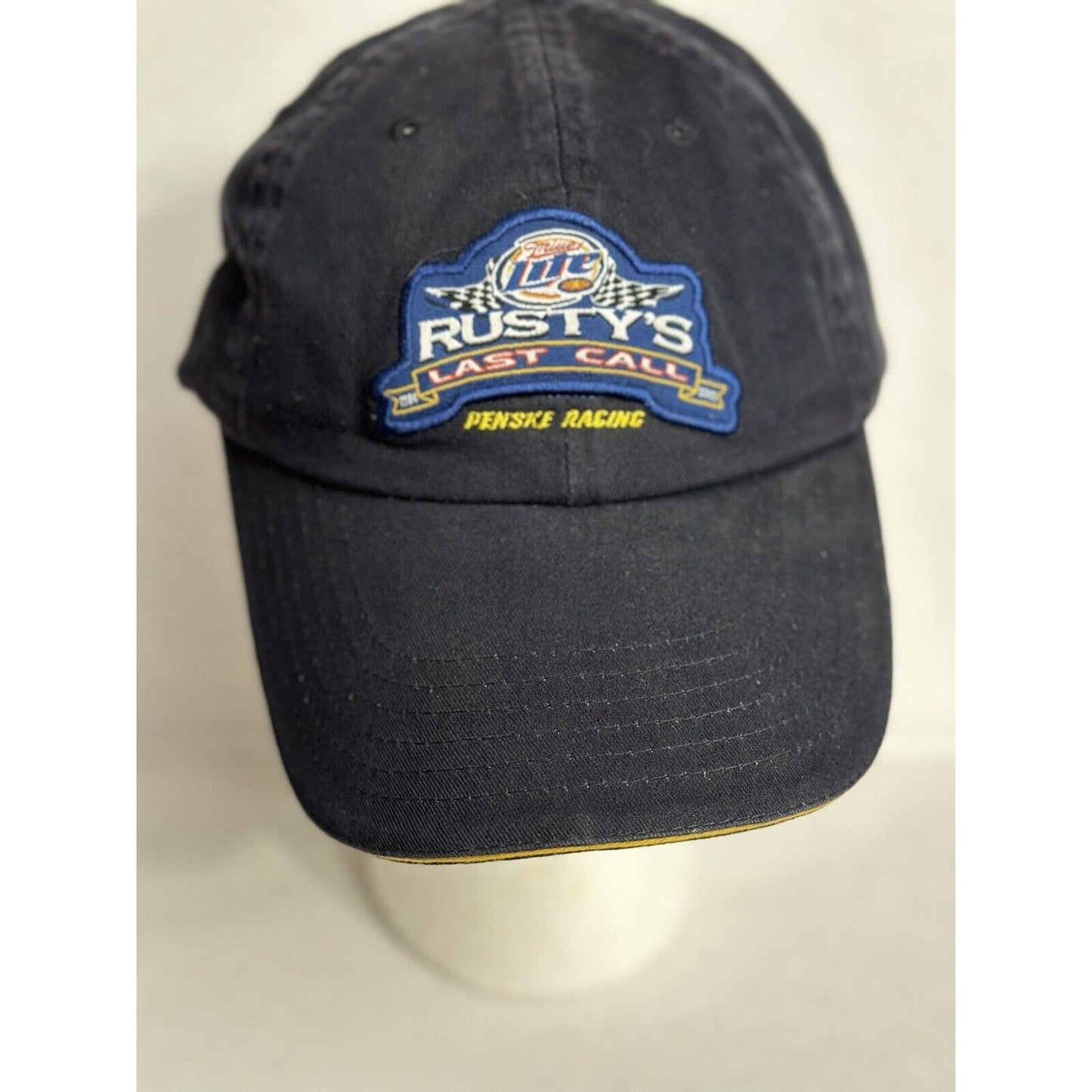 Rustys Last Call 1984-2005 Penske Racing Nascar Hat Cap Blue Adult Strapback
