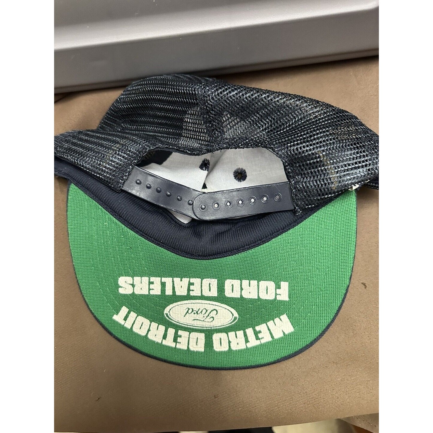 Metro Detroit Ford Dealers Snapback Hat Navy & Green Twins S Mesh Back