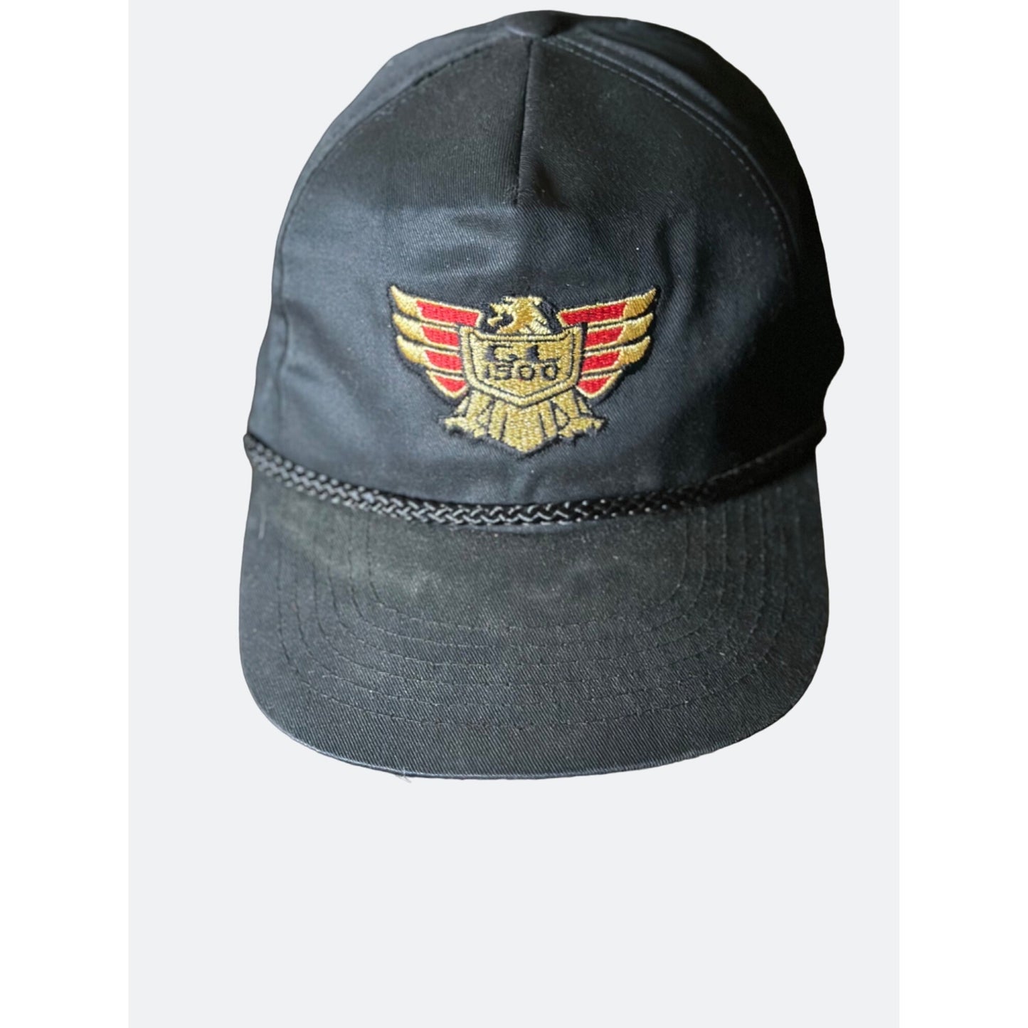 Bay Cycle Goldwing Snapback Hat rope detail Cotton one size Black gold