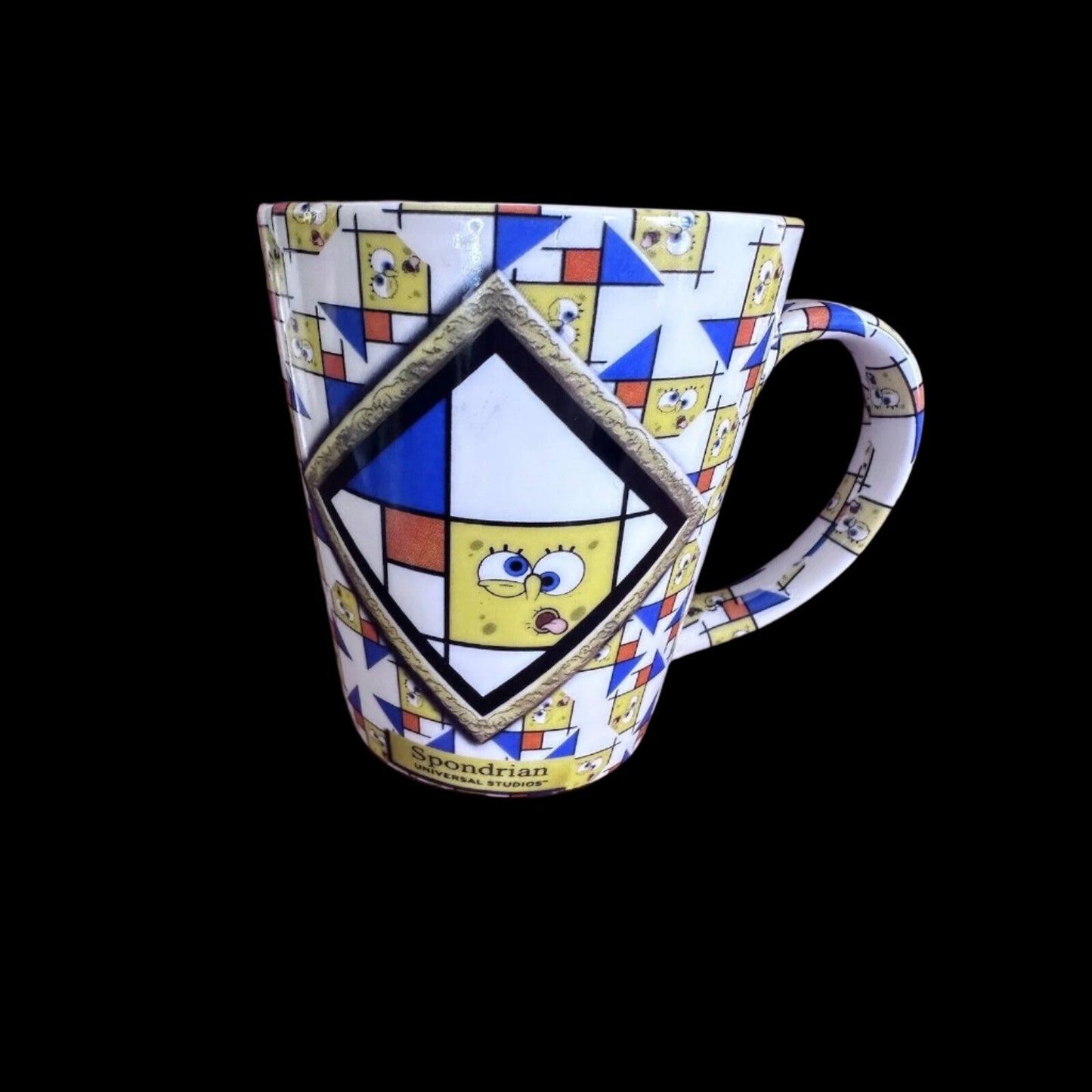 SPONGEBOB SQUAREPANTS 2008 UNIVERSAL STUDIOS COFFEE MUG CUP TEA