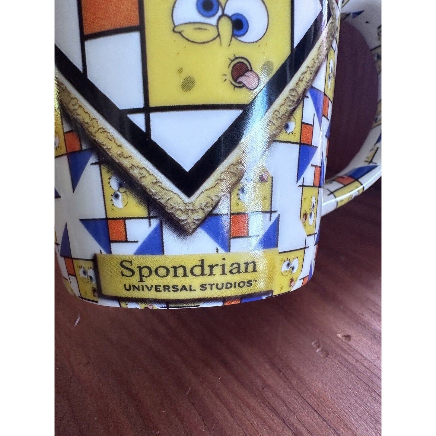 SPONGEBOB SQUAREPANTS 2008 UNIVERSAL STUDIOS COFFEE MUG CUP TEA