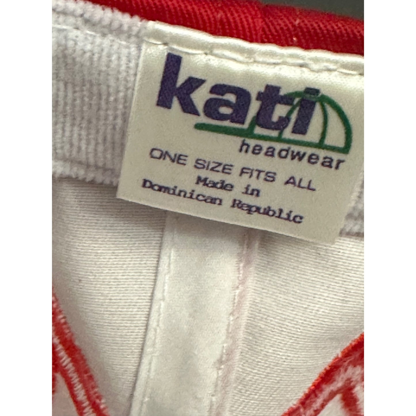 Kati 90's Chevrolet shark bite Cap White & Red Strapback Hat sharktooth