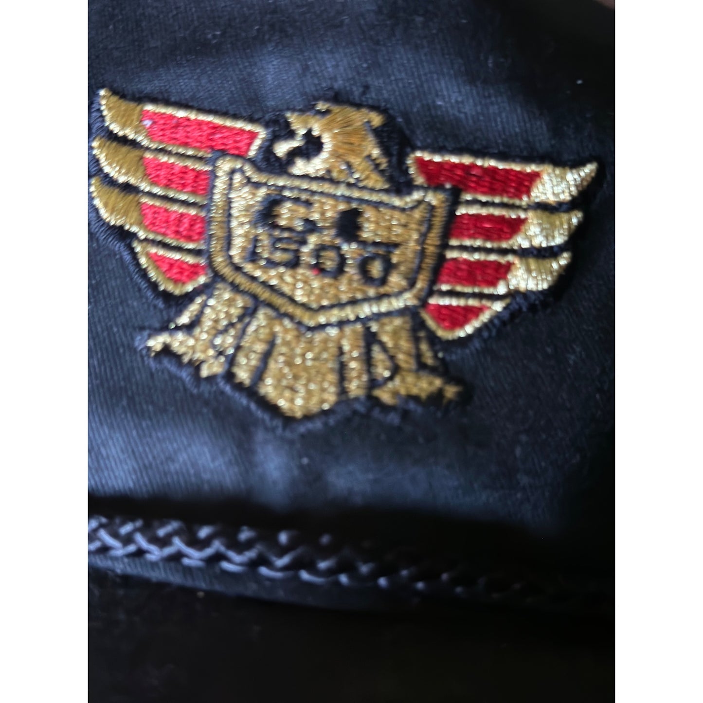 Bay Cycle Goldwing Snapback Hat rope detail Cotton one size Black gold