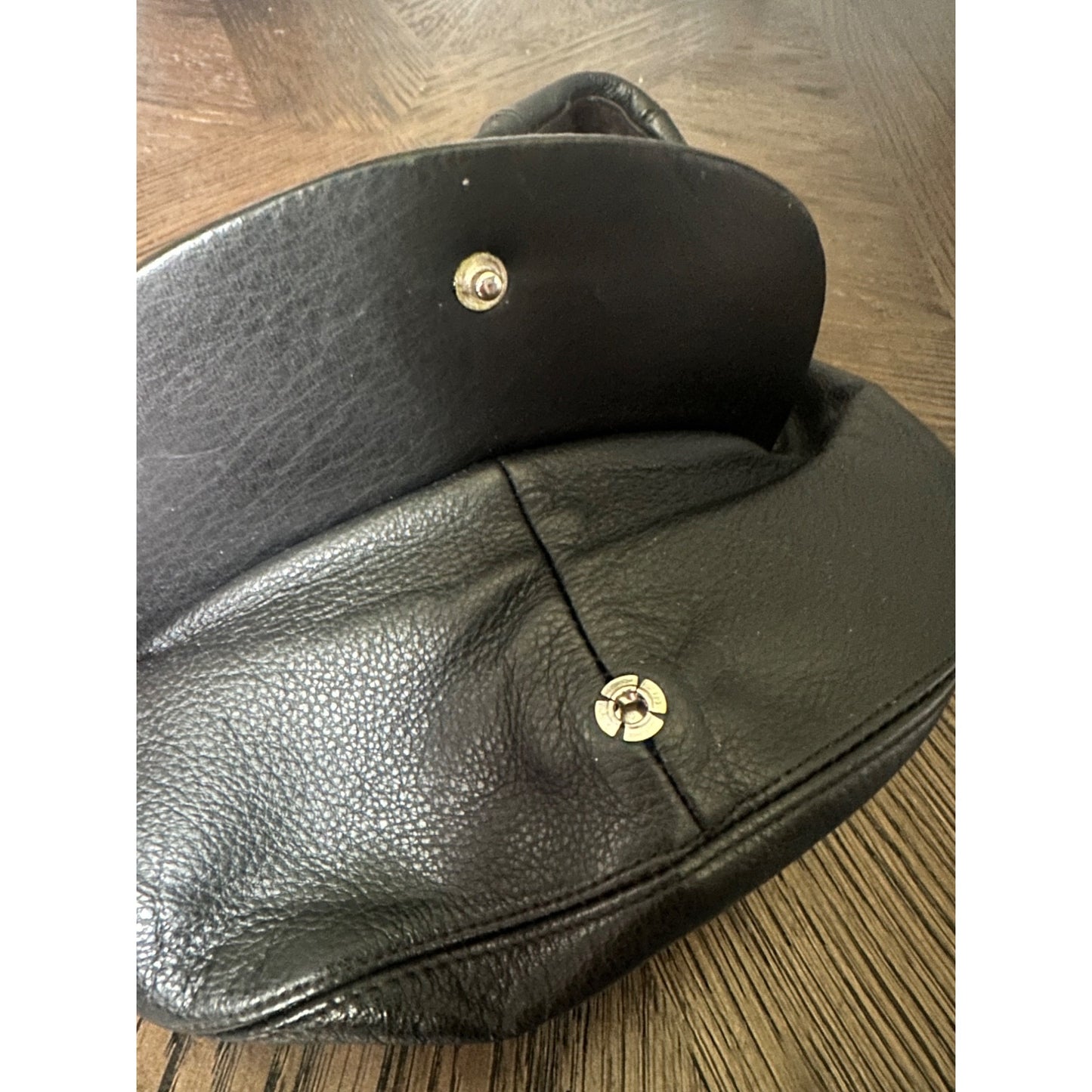 Genuine Leather Newsboy Cap By A. Adams & Spire size Medium Black