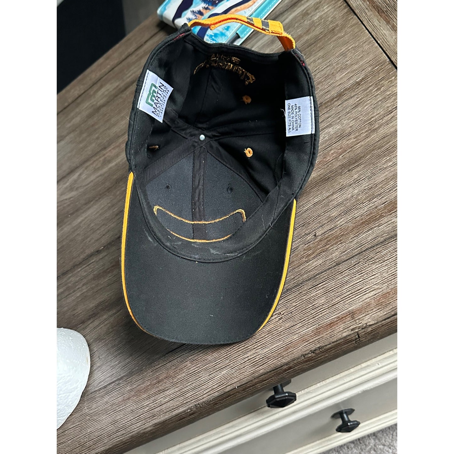 Continental Tire Yellow & Black Mesh Trucker Hat Horse logo Adjustable Cap