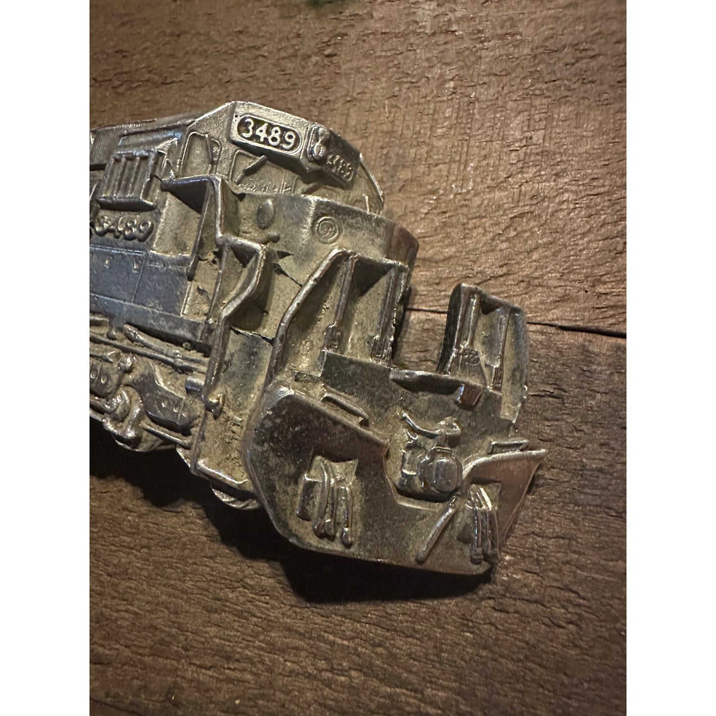 Train Belt Buckle Made In USA Serial No. 274 Solid Metal Detailed Design 1980