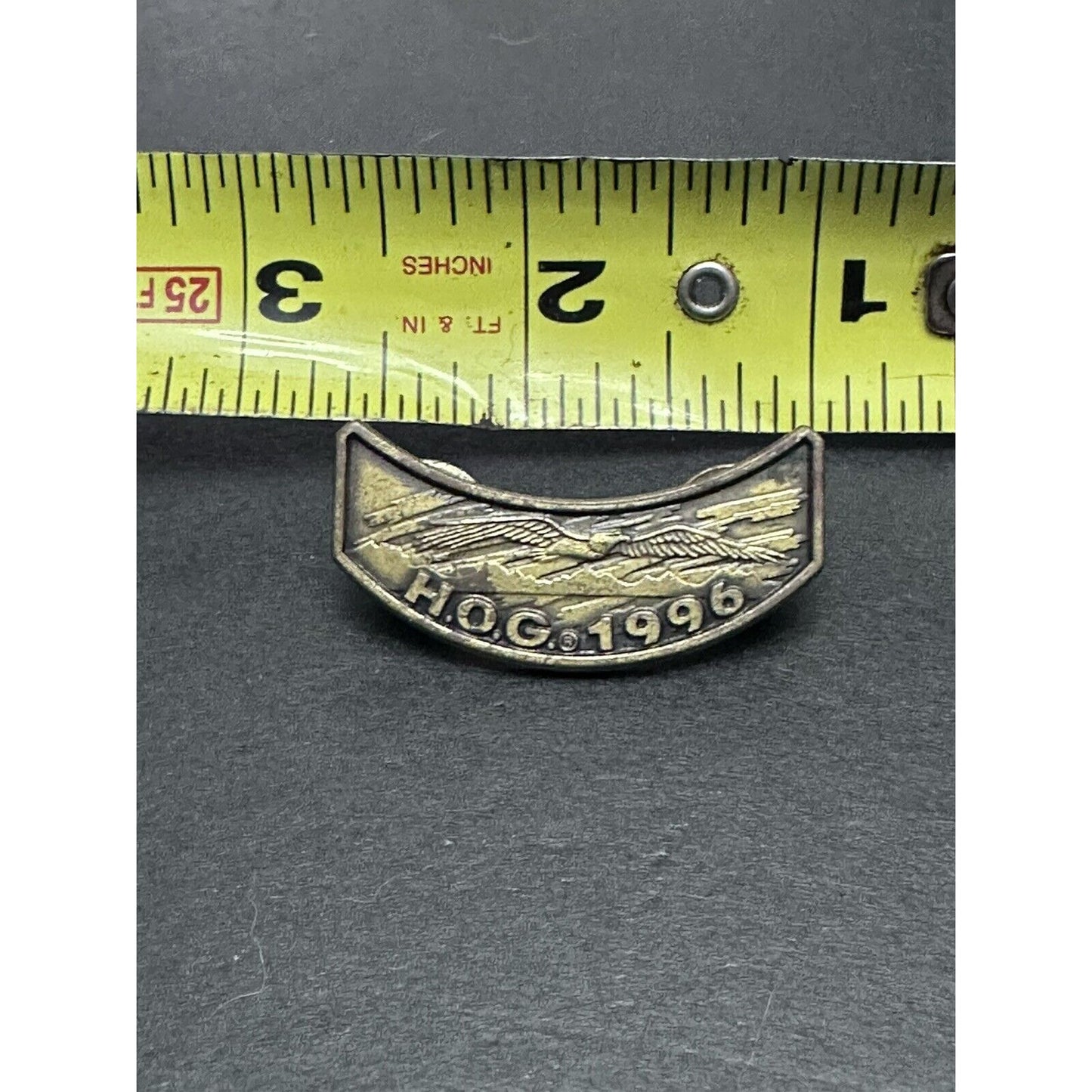 HARLEY DAVIDSON OWNERS GROUP HOG H.O.G. ROCKER 1996 VEST JACKET HAT PIN 96 EAGLE