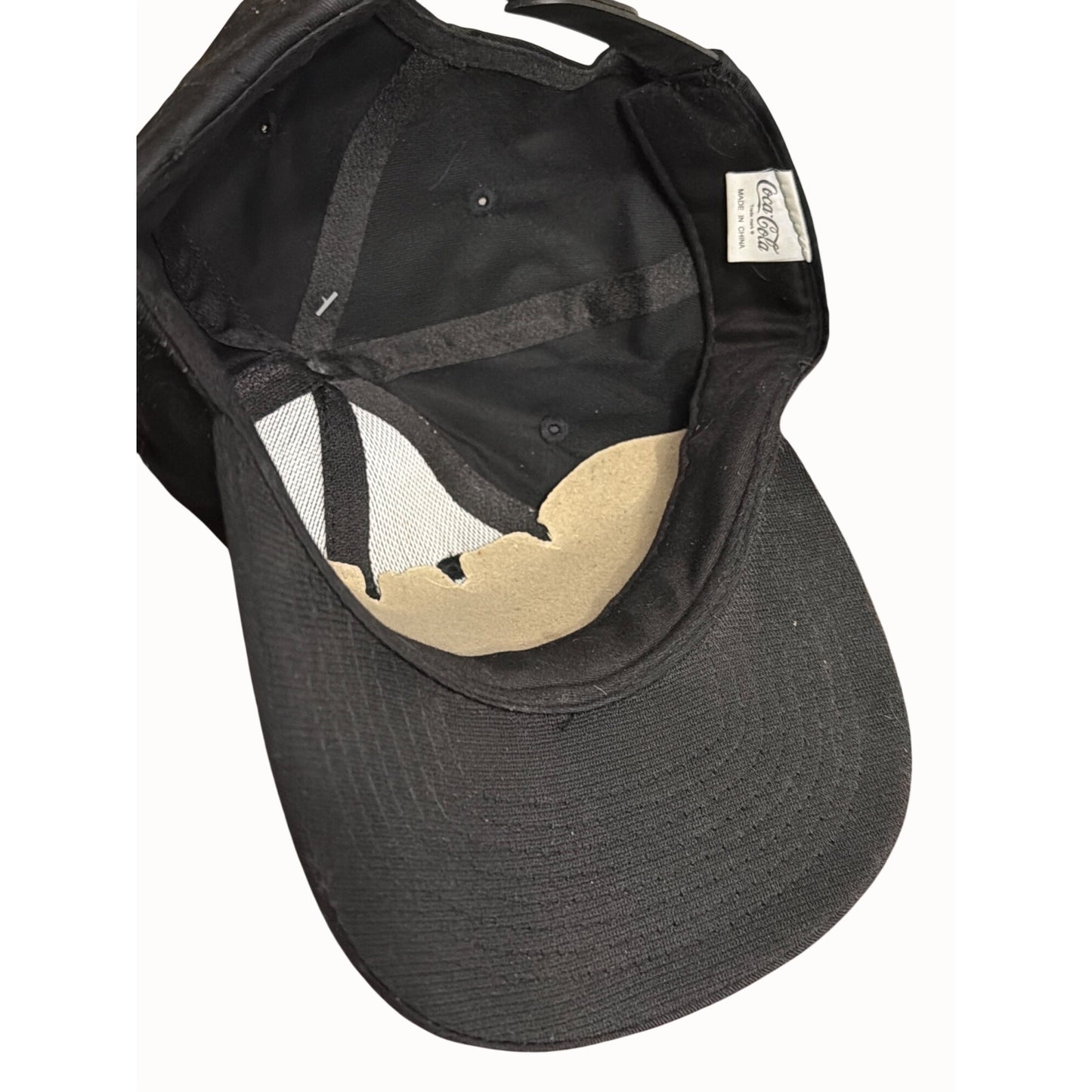 Coca-Cola Black Snapback Hat With Polar Bear Embroidery vtg