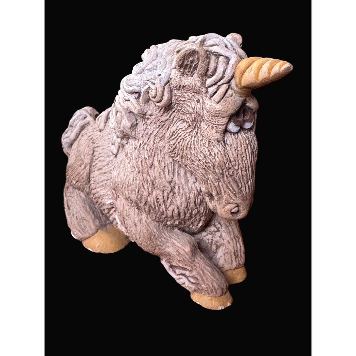 United designs Unicorn Figurine Brown Textured spaghetti mane tail Ceramic