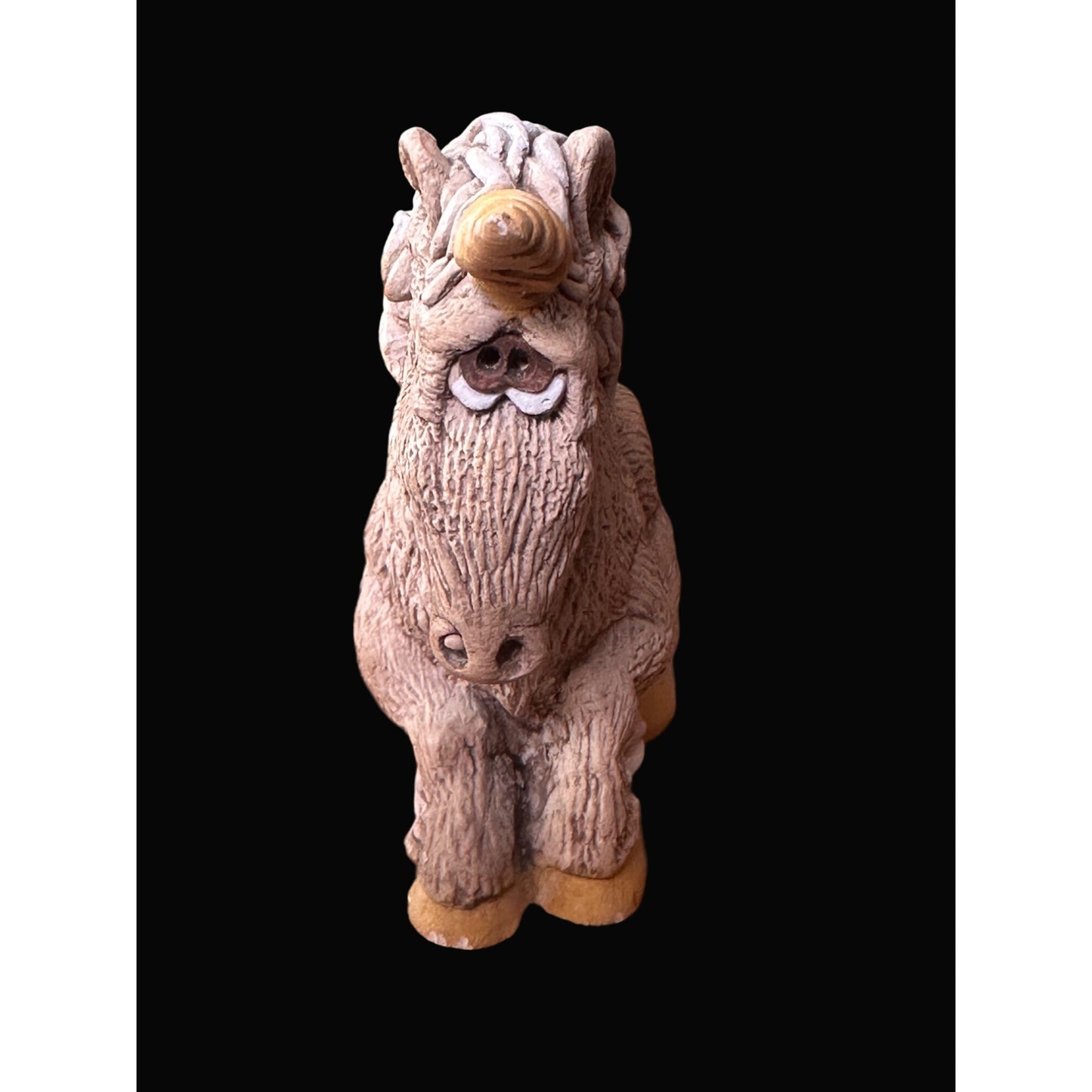 United designs Unicorn Figurine Brown Textured spaghetti mane tail Ceramic