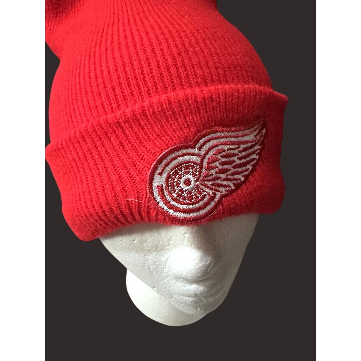 Detroit Red Wings Knit Hat NHL Official License Red Beanie Unisex Adult Size