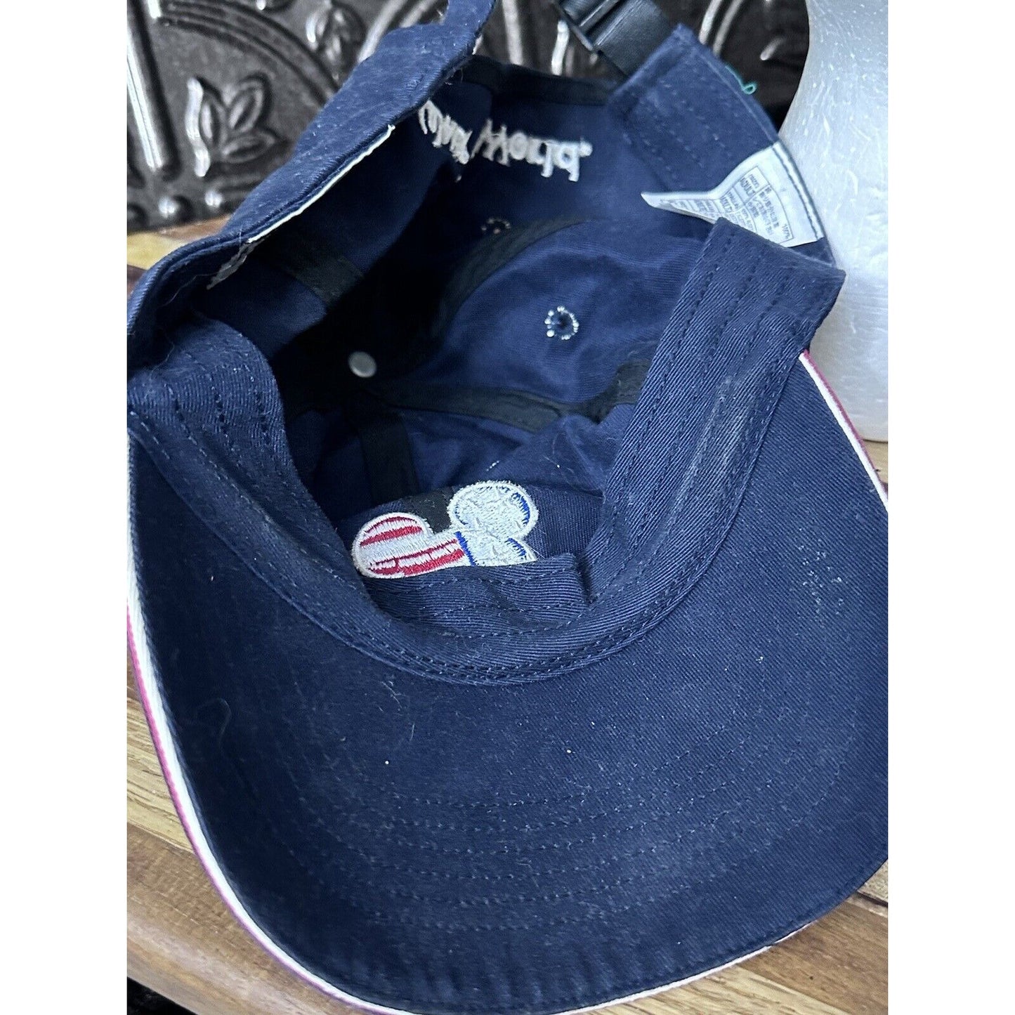 Disney Mickey Mouse Hat Walt Disney World American Flag Ball Cap Strap Back WDW