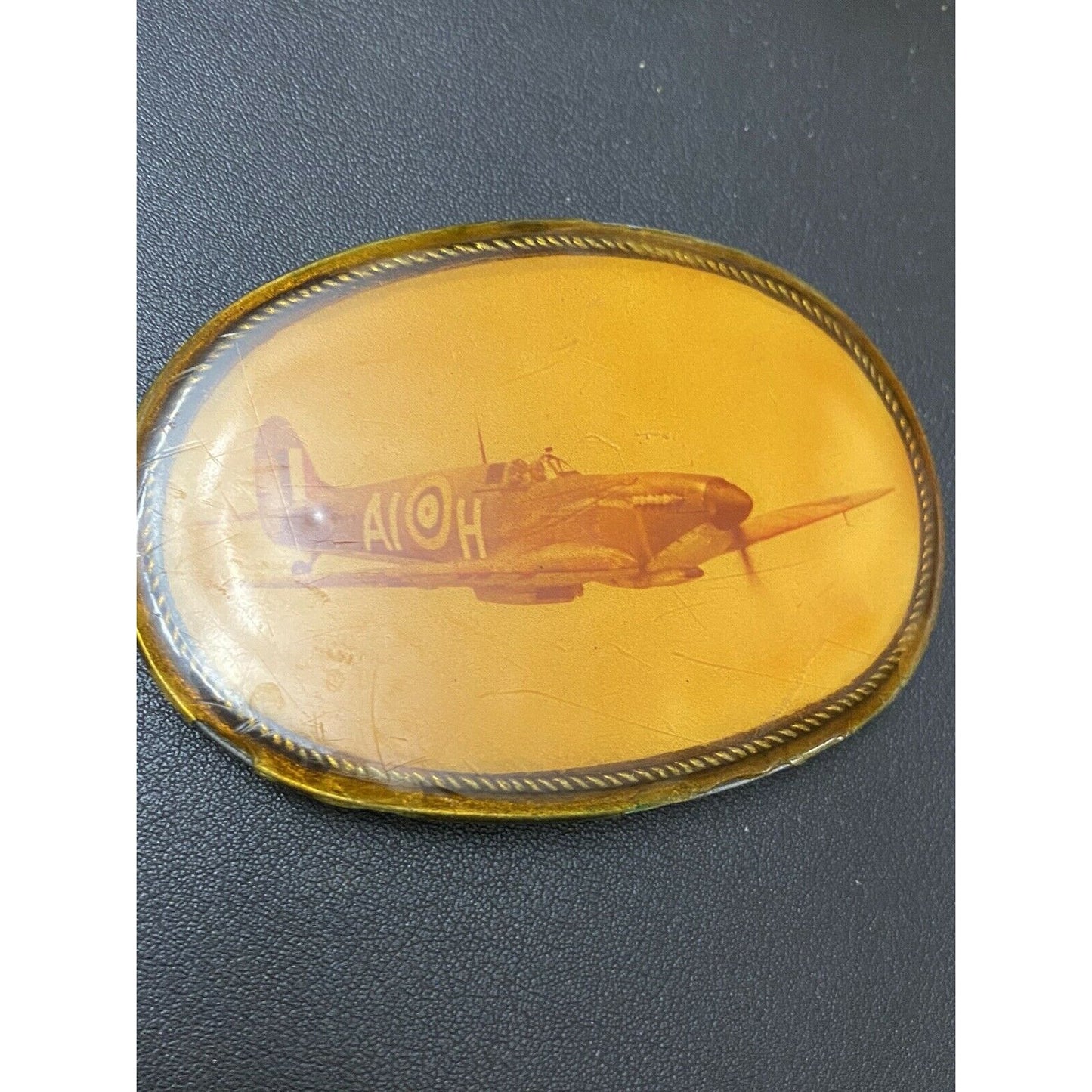 US AIR FORCE AIRPLANE MILITARY BELT BUCKLE 1970's