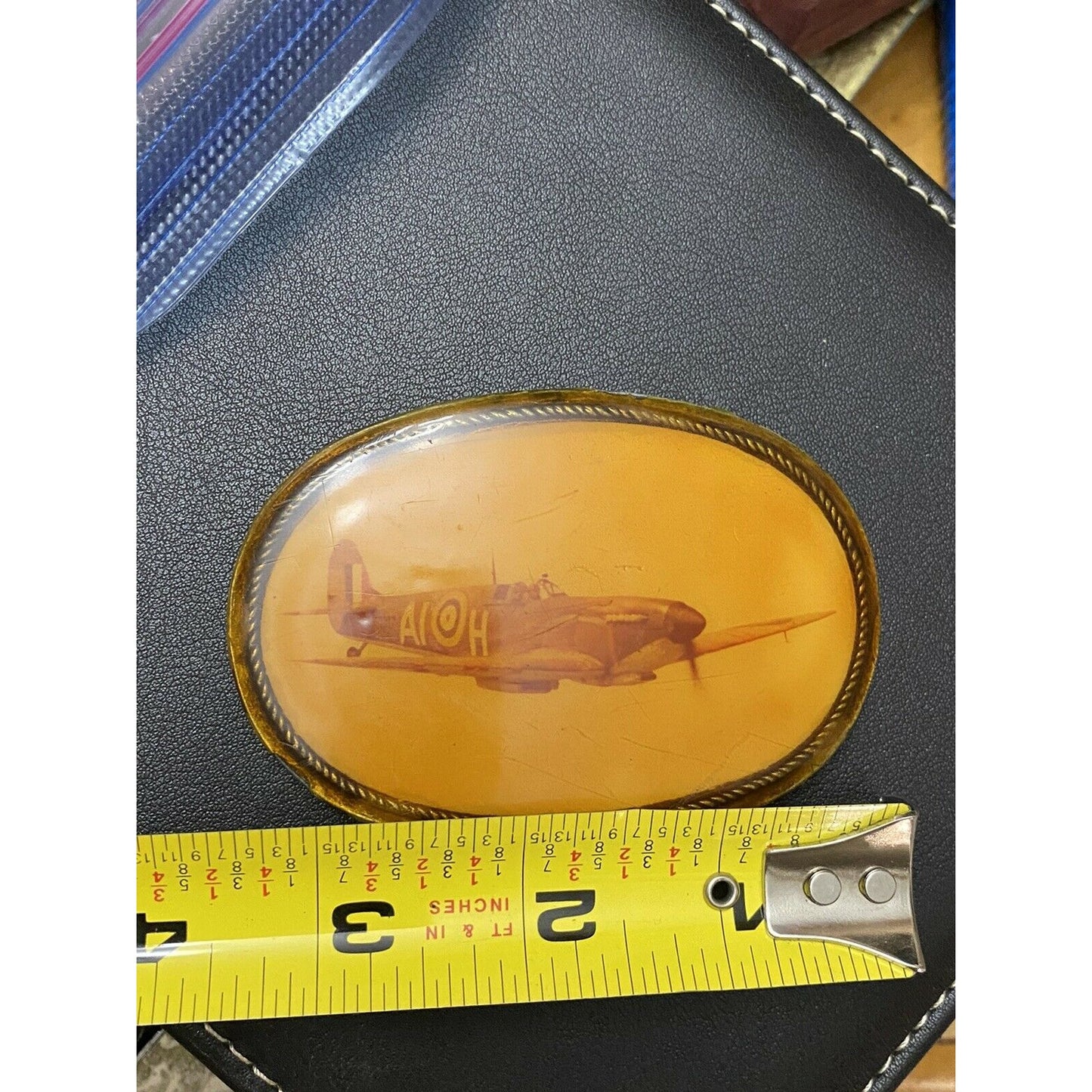 US AIR FORCE AIRPLANE MILITARY BELT BUCKLE 1970's