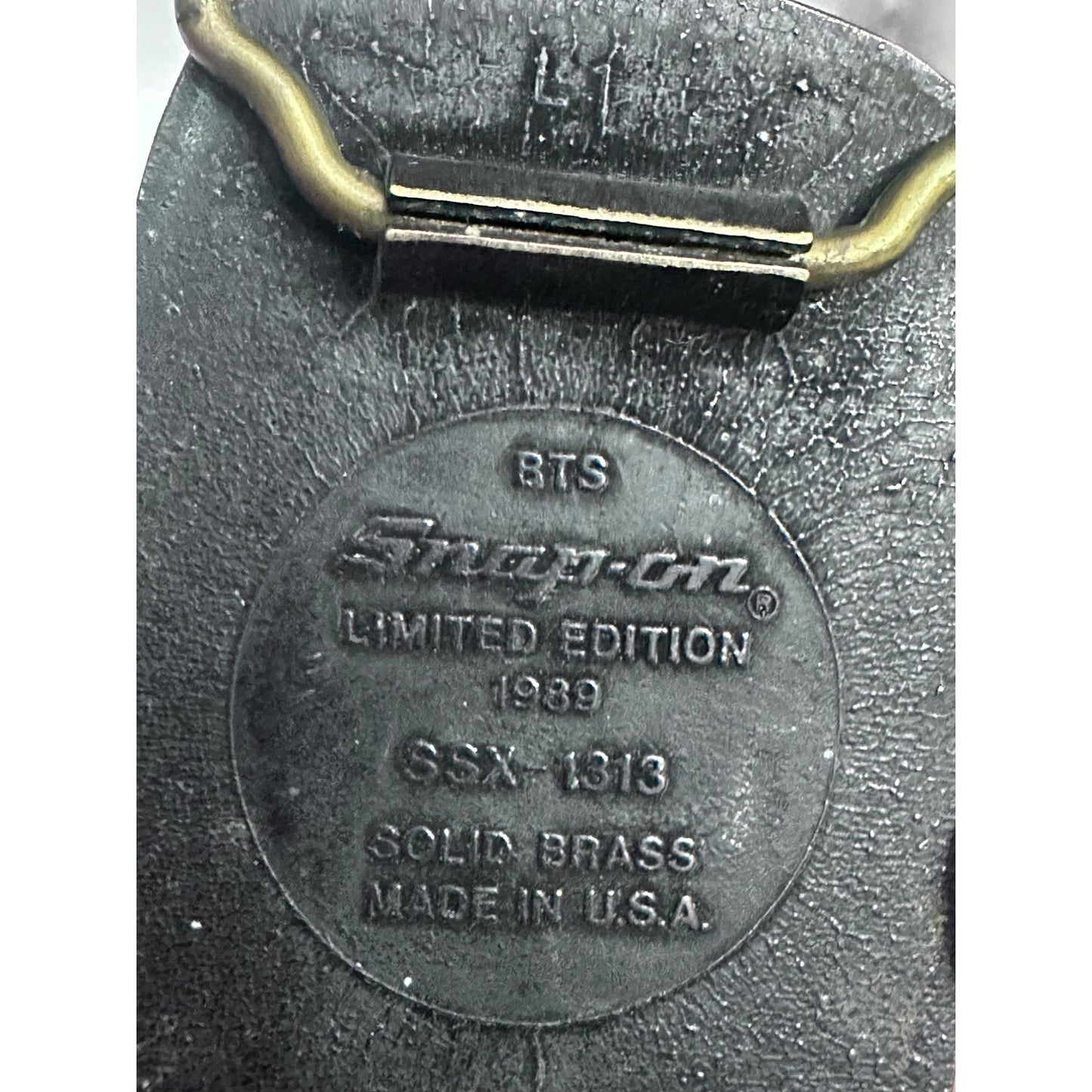 Snap-On Drivin Proud 1989 Limited Edition Solid Brass Belt Buckle