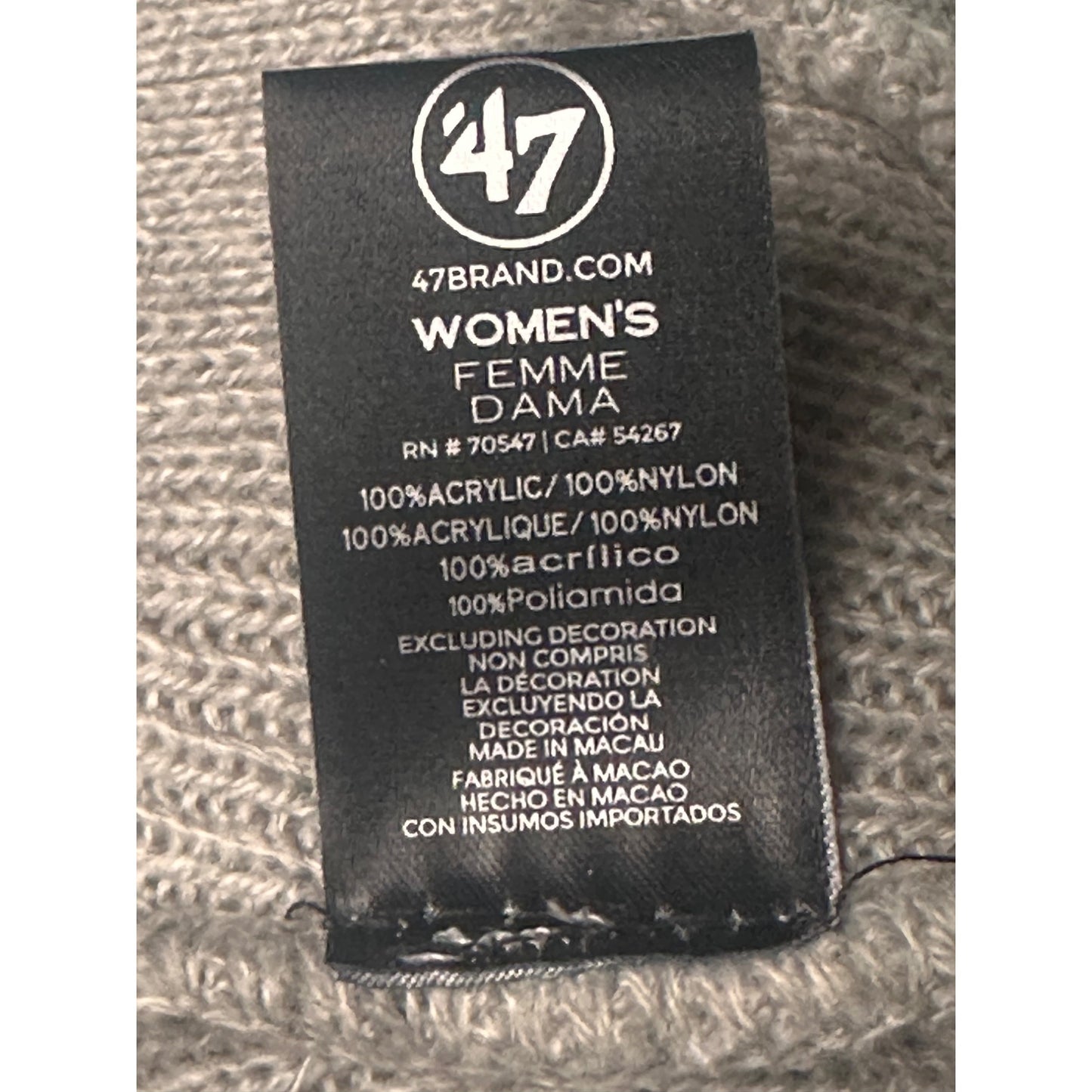 Chicago Bulls Womens Ribbed Knit Beanie With Pom Pom 47 Brand