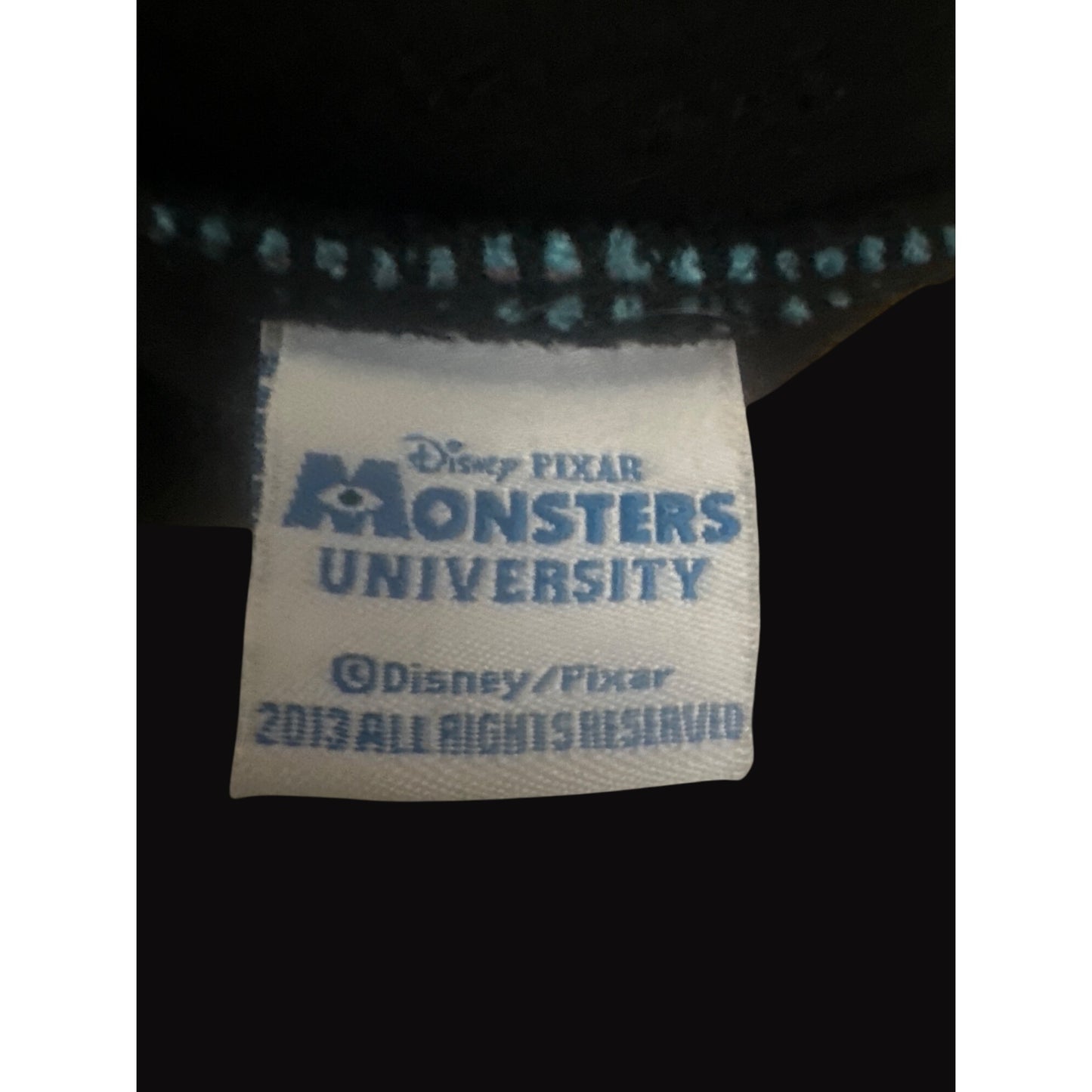 Disney Pixar Monsters University Sulley Beanie Hat With Horns Blue One Size 100% Acrylic & Polyester