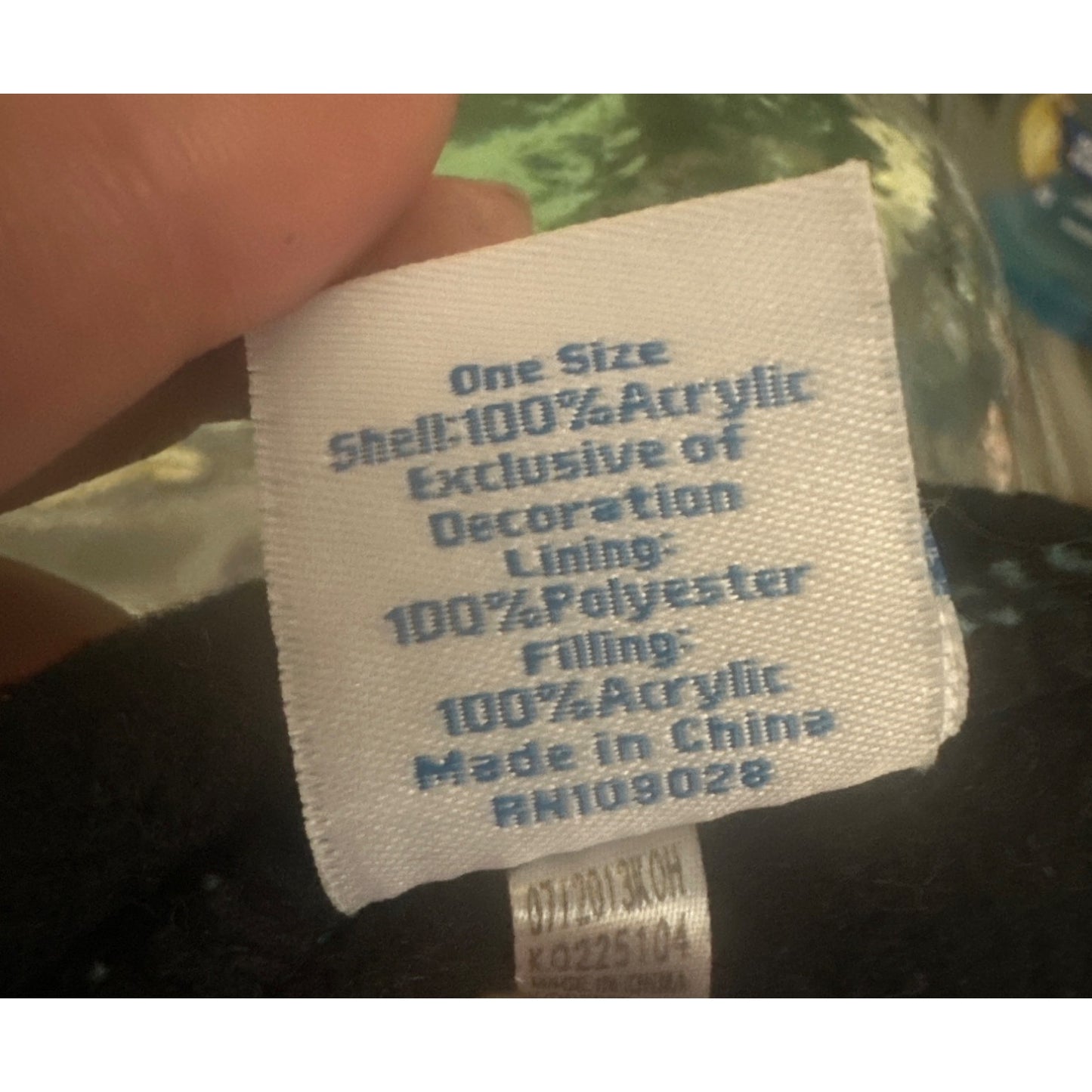 Disney Pixar Monsters University Sulley Beanie Hat With Horns Blue One Size 100% Acrylic & Polyester