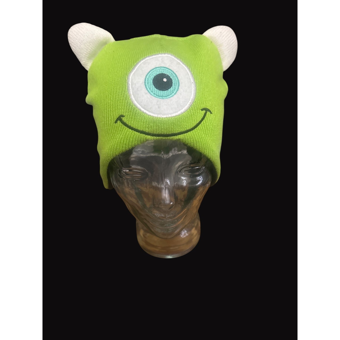 Disney Pixar Monsters University Mike Wazowski Knit Hat With 3D Horns