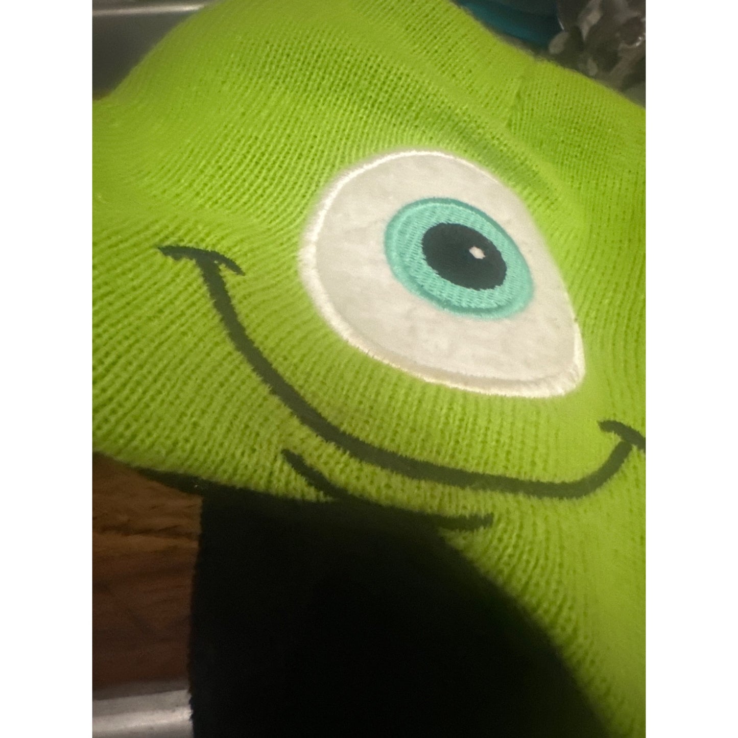 Disney Pixar Monsters University Mike Wazowski Knit Hat With 3D Horns