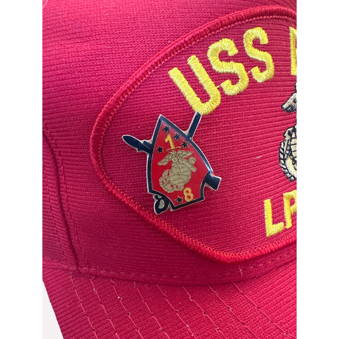 U.S. Navy USS Boxer LPH-4 Cap with pins