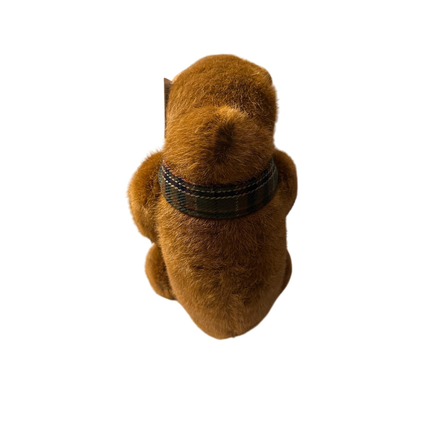 Samuel humpback Teddy Bear with Plaid Scarf T.C. Dawson By Fiesta Plush TAG