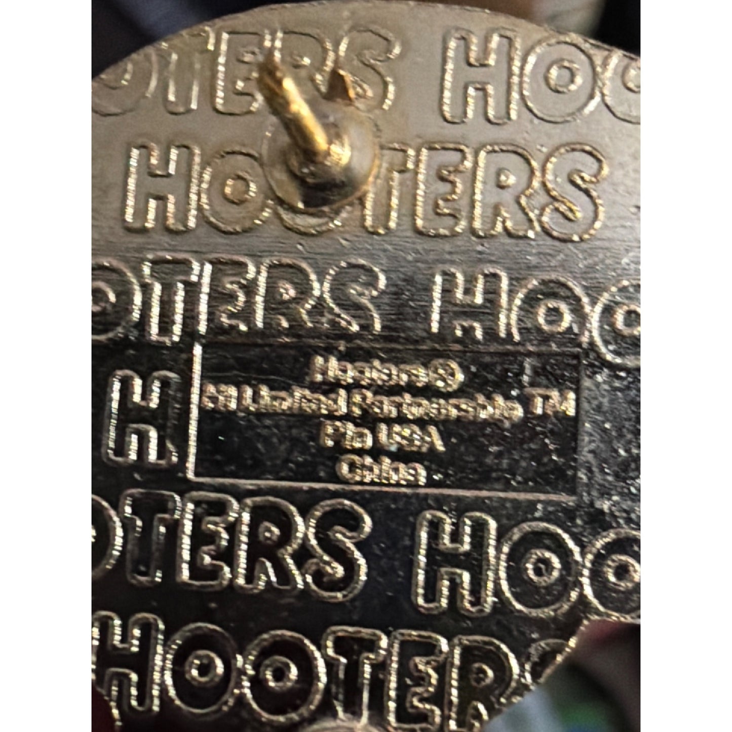 Hooters Retro Pinup Girl Enamel Pin With Fighter Jet Design Collectible Lapel