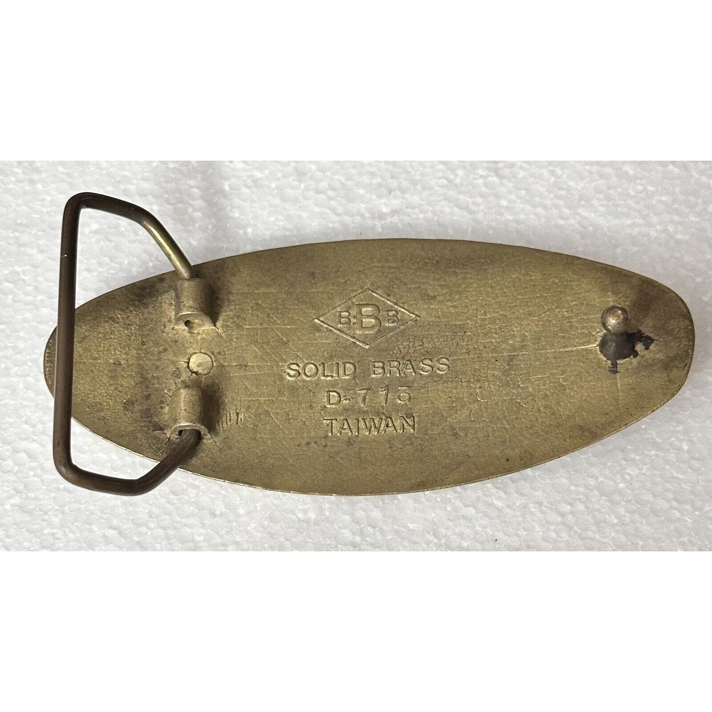 COUNTRY MUSIC 1970s SOLID BRASS BELT BUCKLE