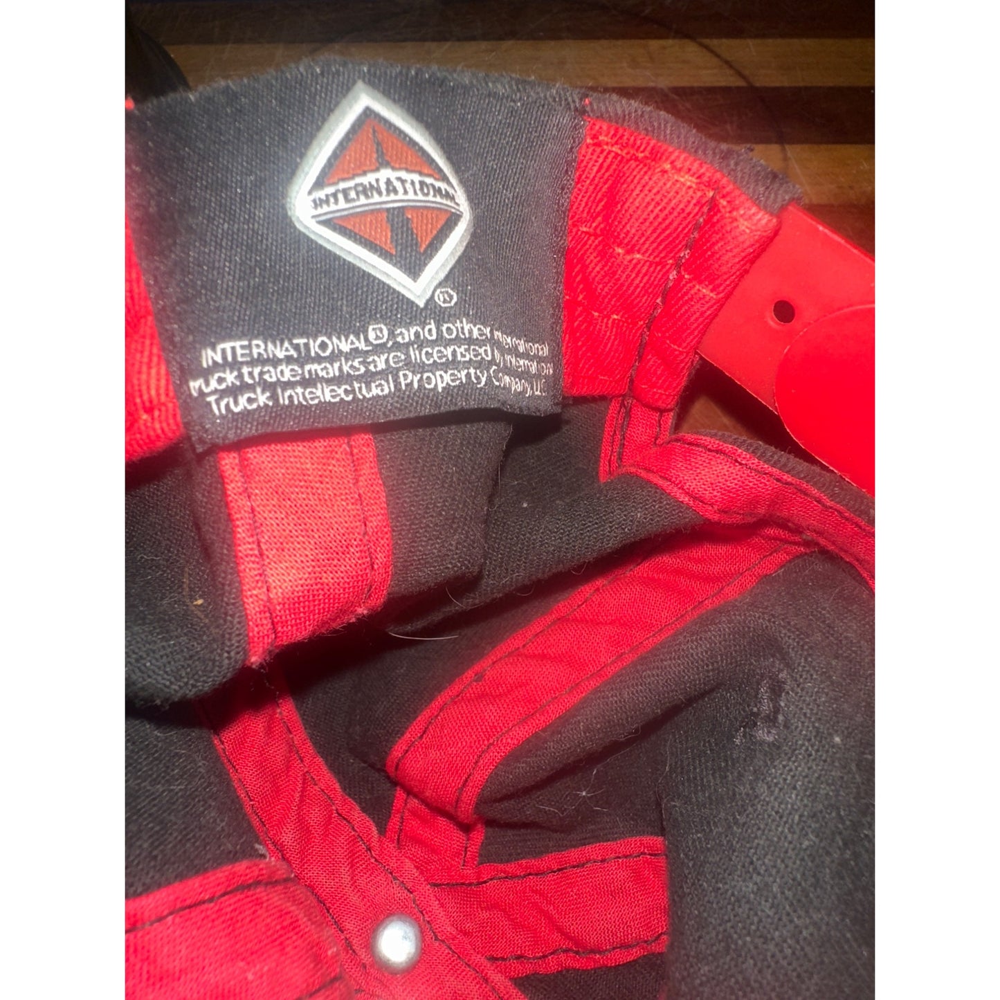 International Motor Truck Service Hat  Snapback 715 Headwear Black & Beige