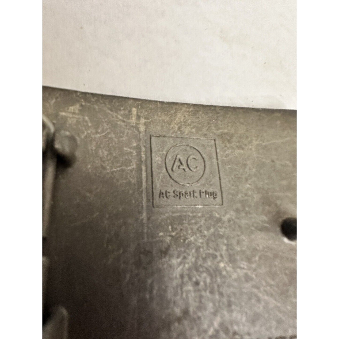 Gemco IND Commemorative Free Enterprise / AC Spark Plug Brass Belt Buckle Vtg