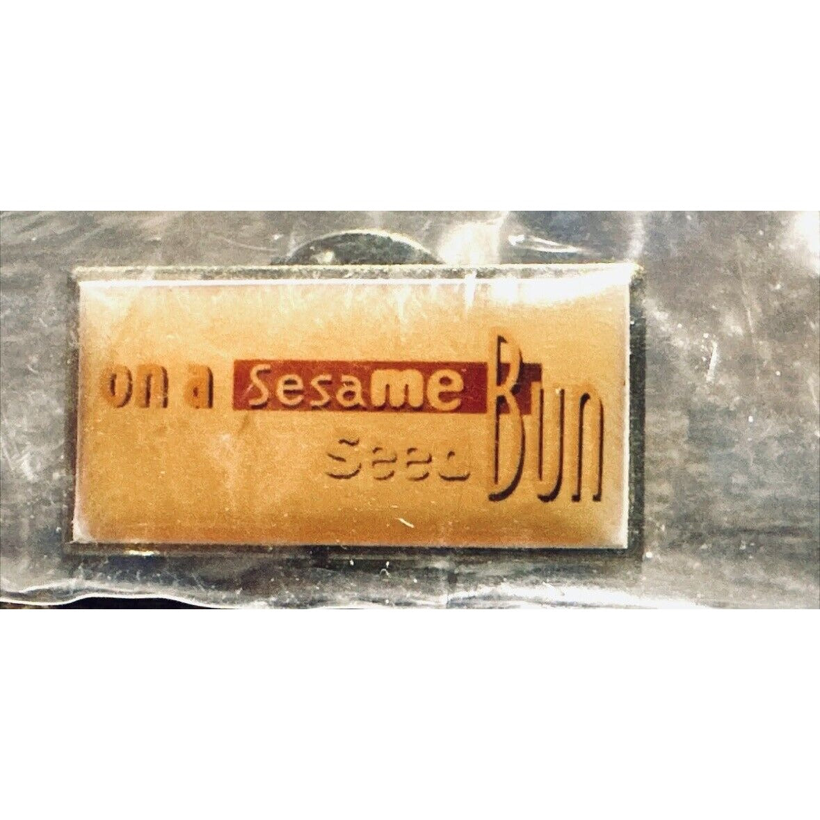 McDonalds On A Sesame Bun Employee Collectible Pinback Pin Button Sealed