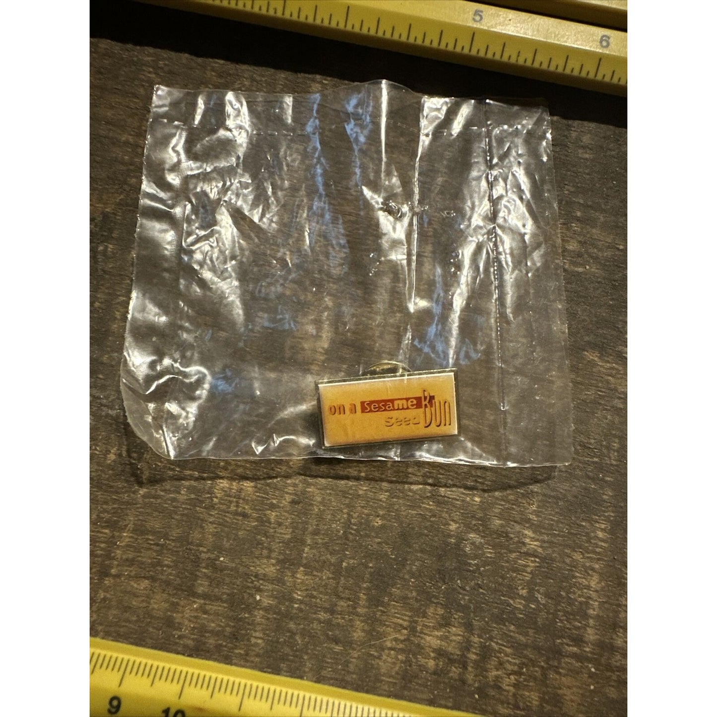 McDonalds On A Sesame Bun Employee Collectible Pinback Pin Button Sealed