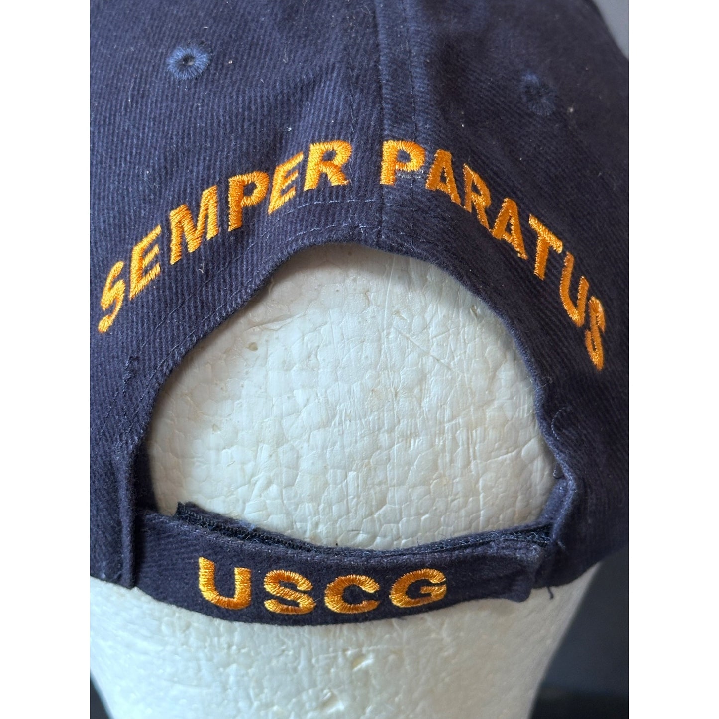 Coast Guard Baseball Cap Embroidered Eagle Crest Navy Blue One Size USCG Hat