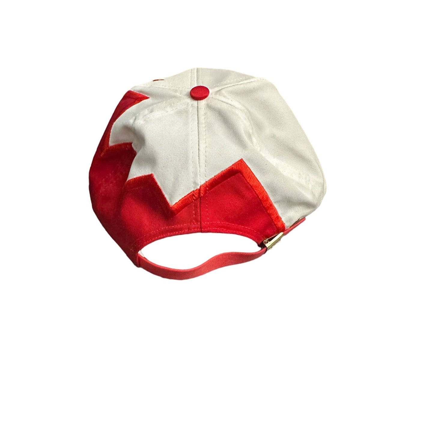 Kati 90's Chevrolet shark bite Cap White & Red Strapback Hat sharktooth