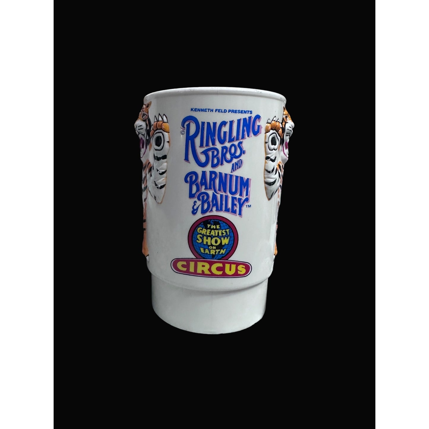 Ringling Bros. & Barnum & Bailey Circus Tiger Mug 1988 Collectible 3-D 3D