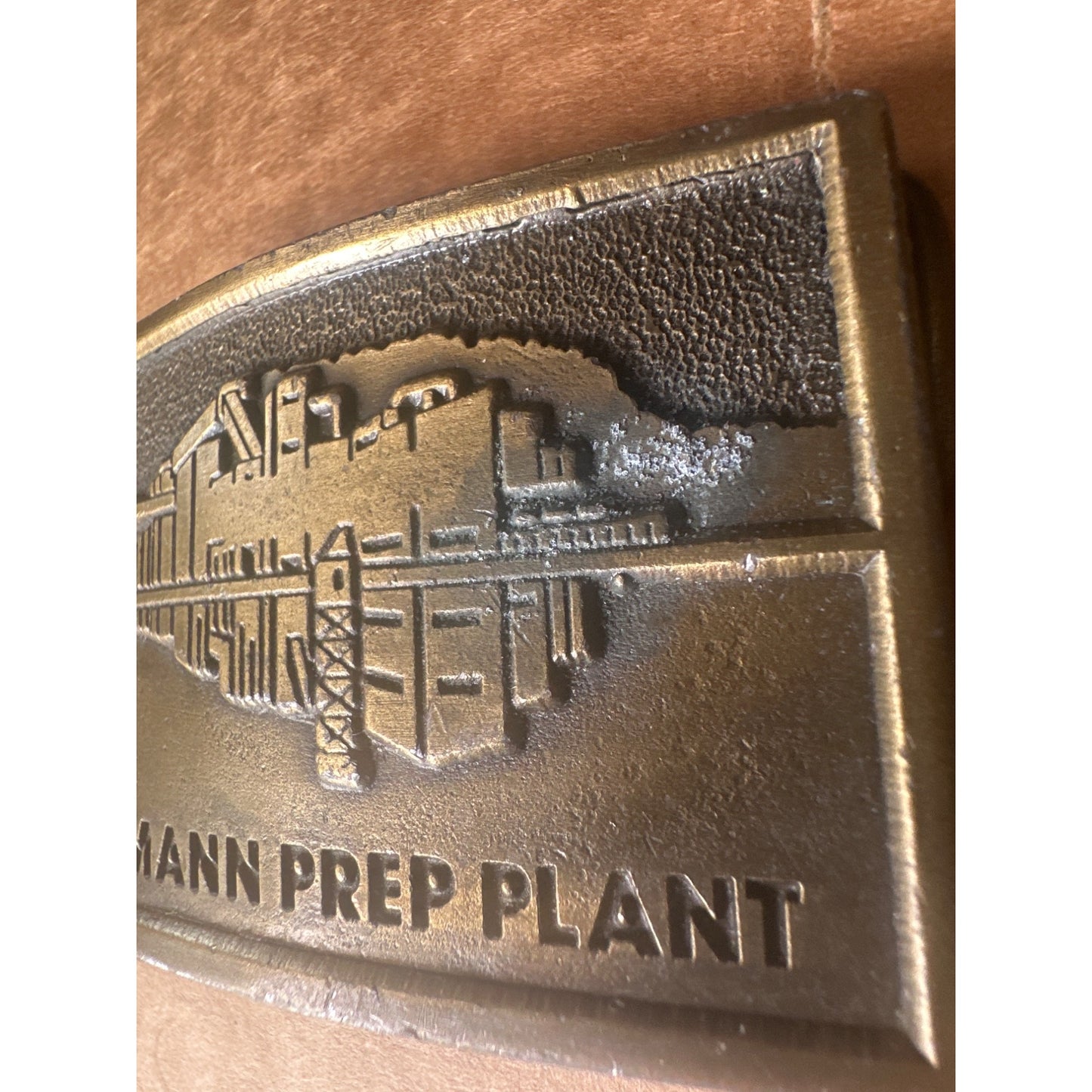Itmann Prep Plant Belt Buckle By Adams Distributing Co. Pineville W. Va. 24874