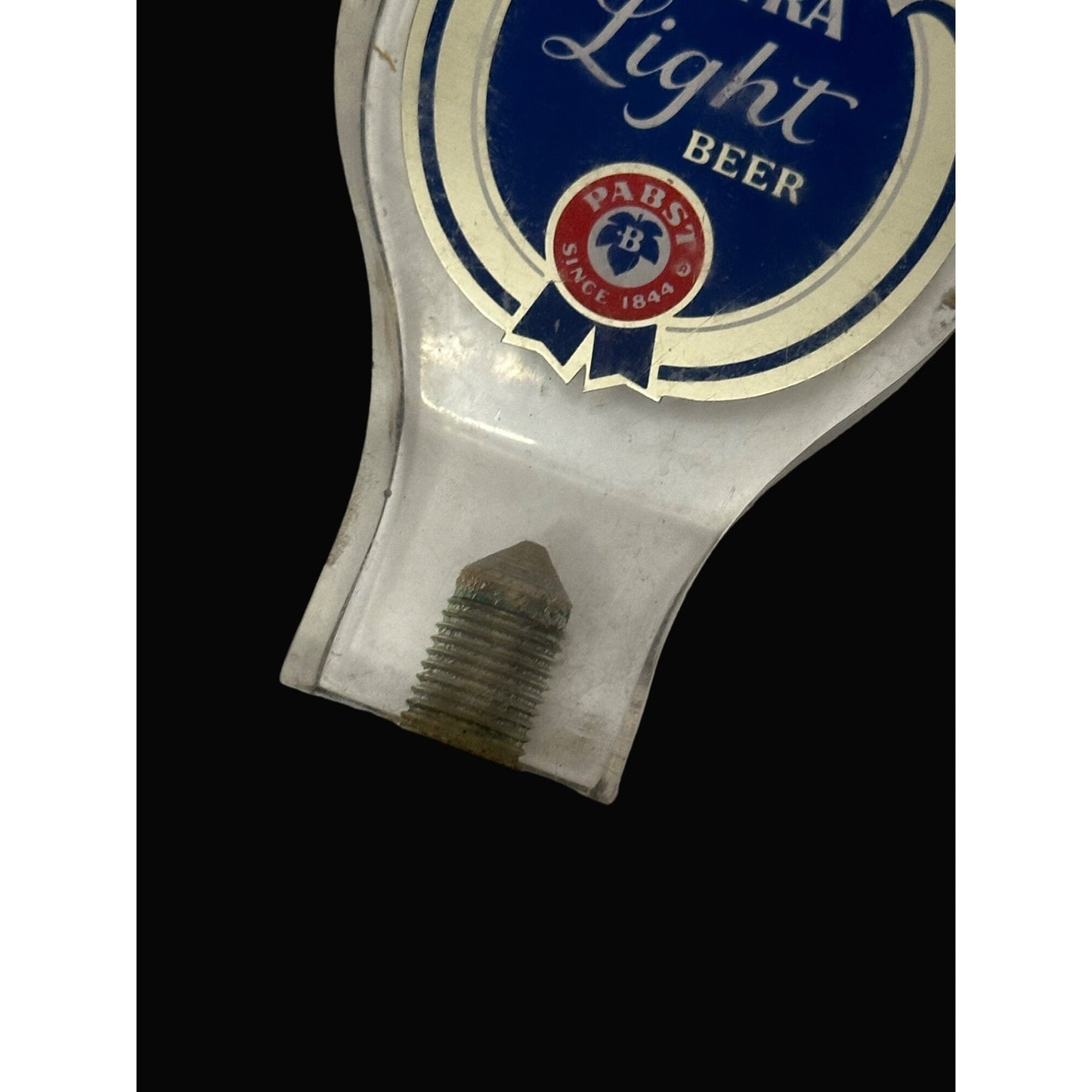 Pabst Extra Light Beer acrylic Tap Handle vintage