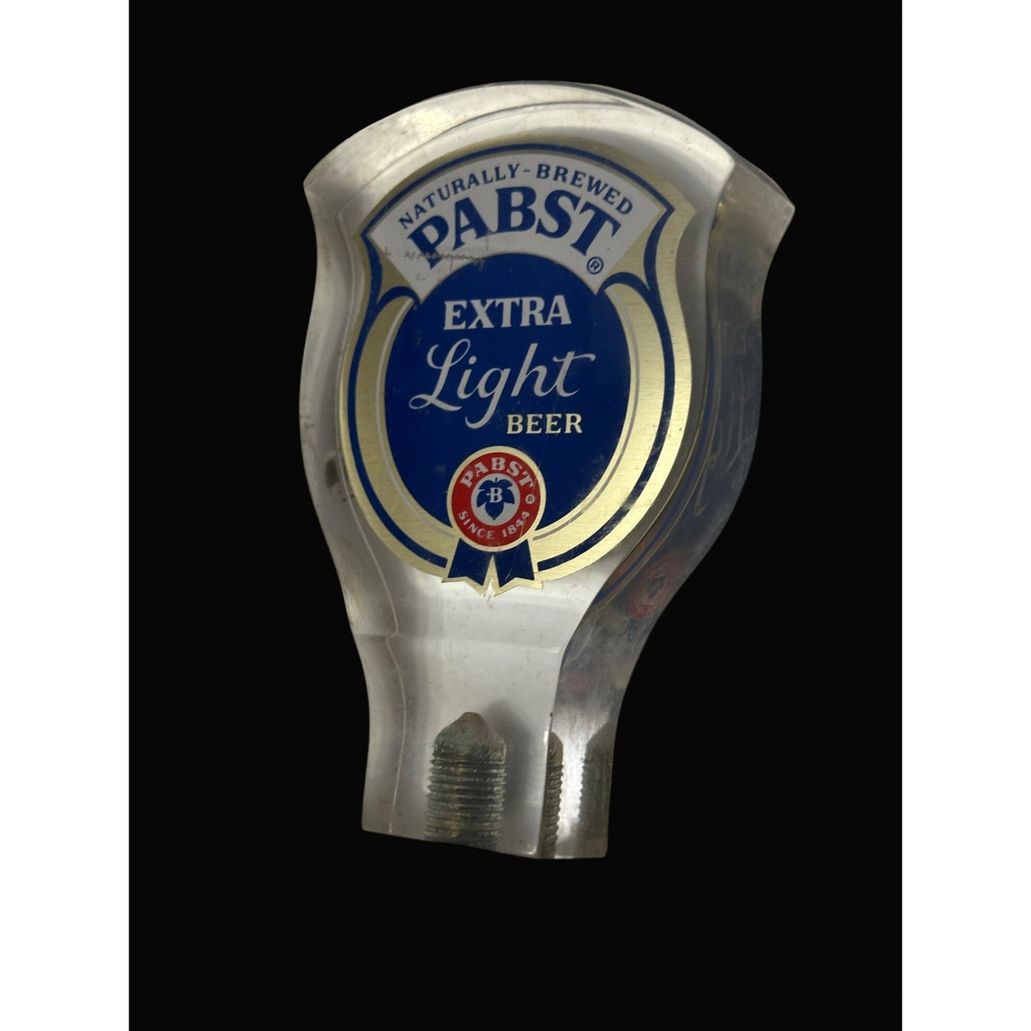 Pabst Extra Light Beer acrylic Tap Handle vintage