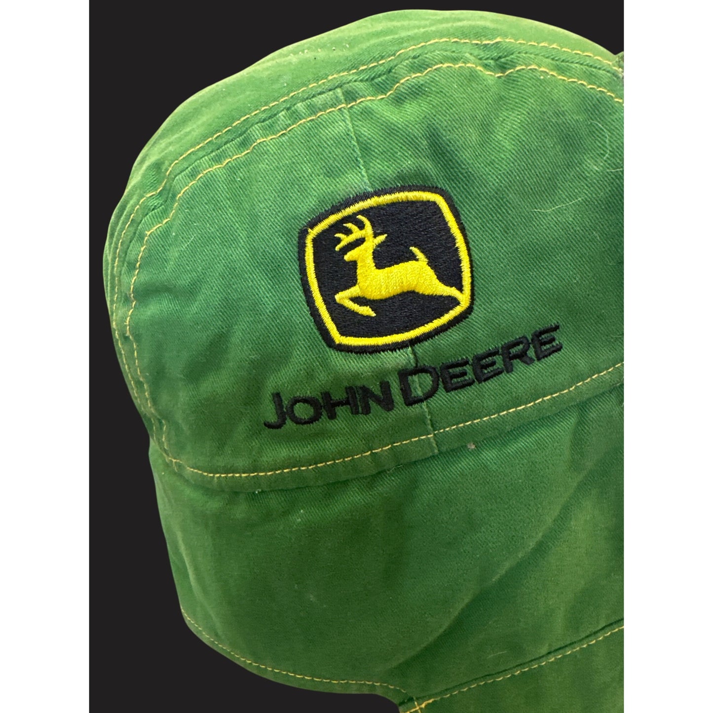 John Deere Green Trapper Hat With Faux Fur Lining & Ear Flaps