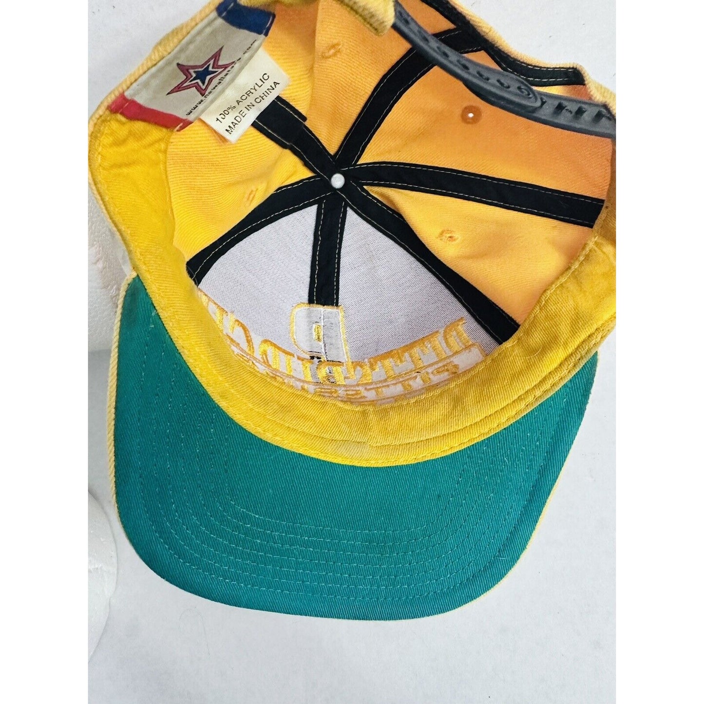 Pittsburgh Spellout Block Style SnapBack Hat Yellow Black