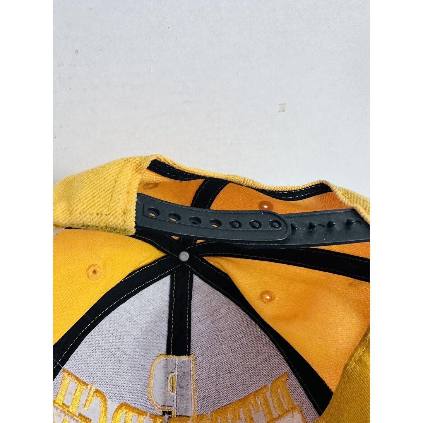 Pittsburgh Spellout Block Style SnapBack Hat Yellow Black