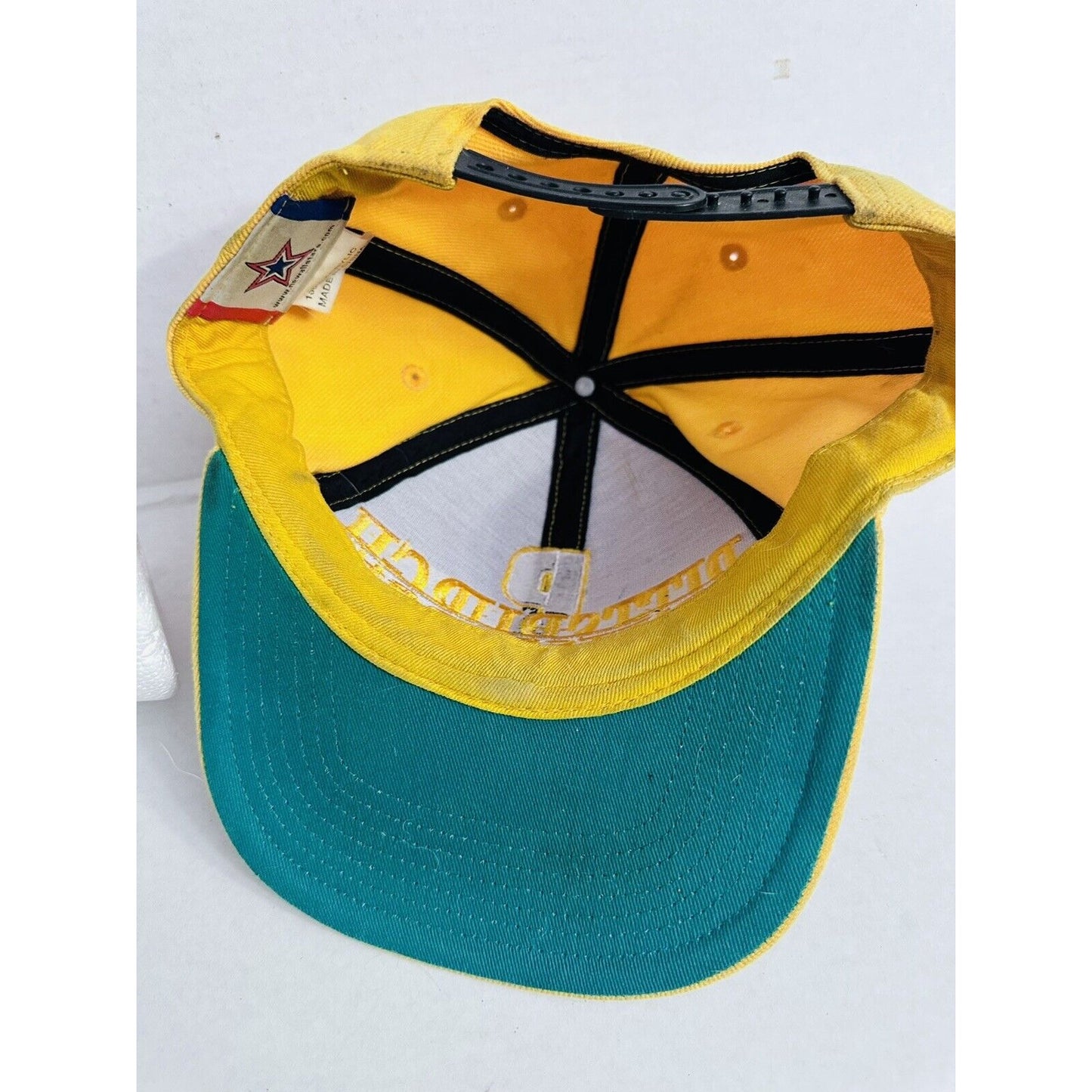 Pittsburgh Spellout Block Style SnapBack Hat Yellow Black