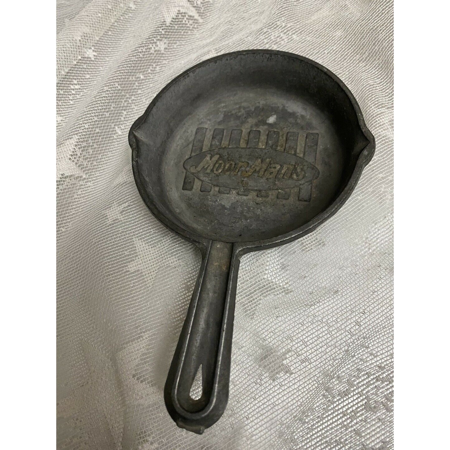 Moorman's Metal Pan Ashtray Spoon Rest 6 Inch Long