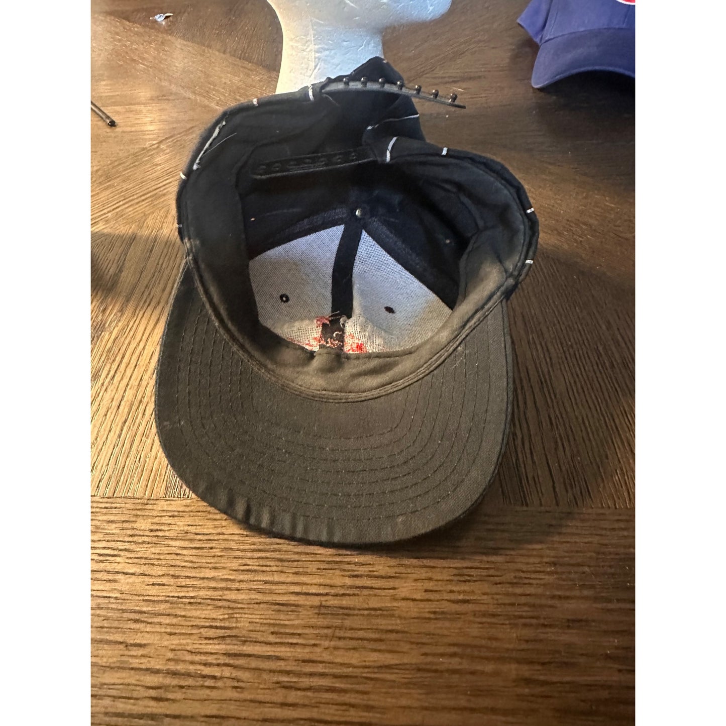 Dale Earnhardt Top Gun Snapback Hat Black White pinstripes NASCAR Racing Cap Nissin