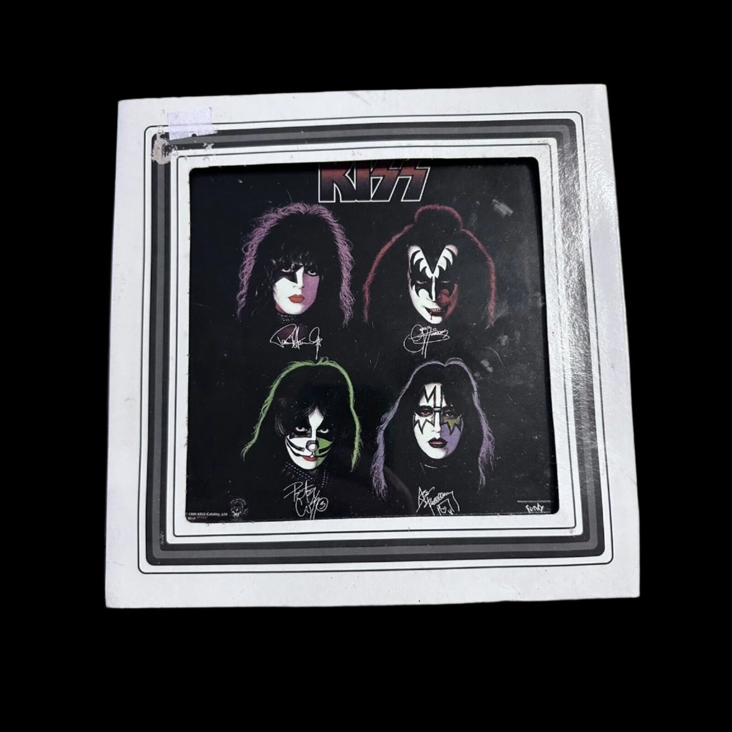 KISS Glass Photo Picture - 1999 8x8- Paper Framed Funky brand KISS Catalog 9016