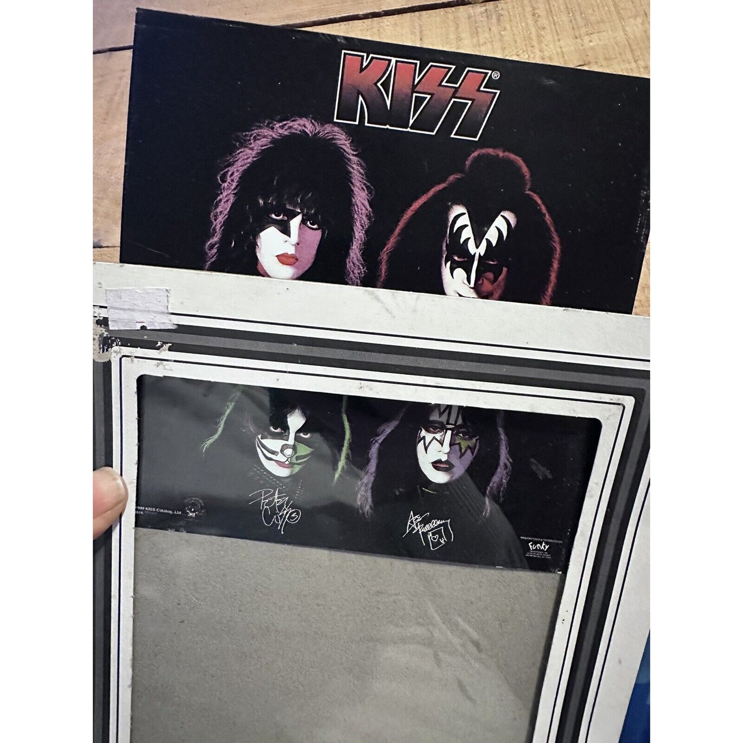 KISS Glass Photo Picture - 1999 8x8- Paper Framed Funky brand KISS Catalog 9016