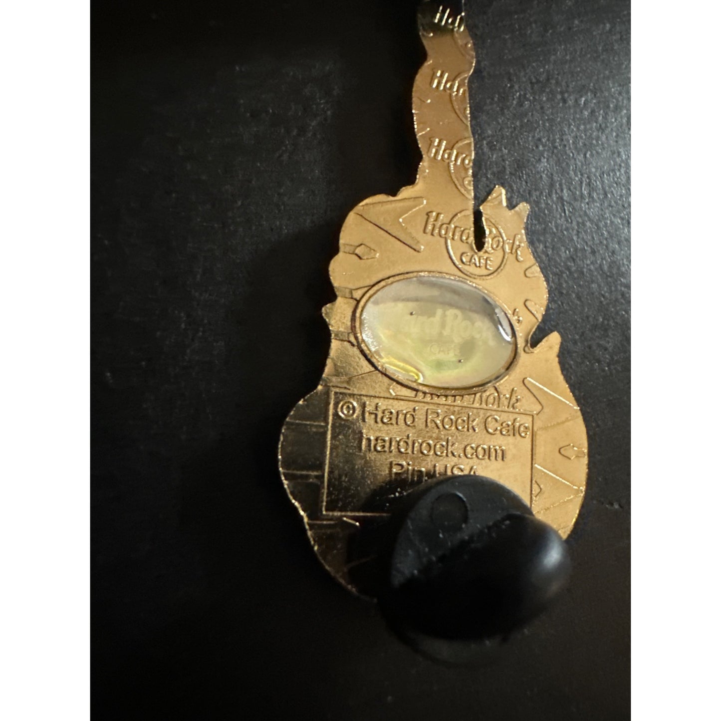 Hard Rock Cafe All Access Guitar Pin Red & Yellow Flames Collectible