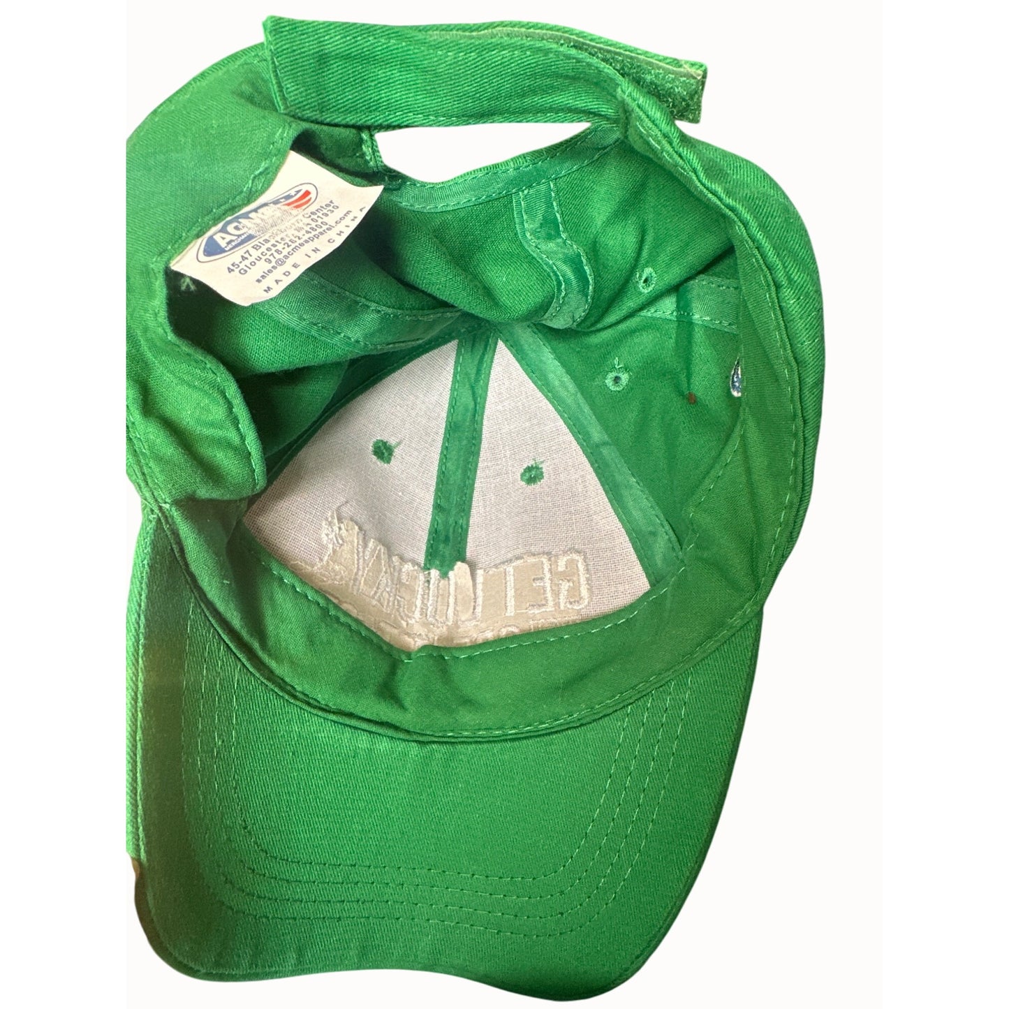 Green Miller Lite Logo Baseball Cap "Get Lucky With Great Taste" Embroidery